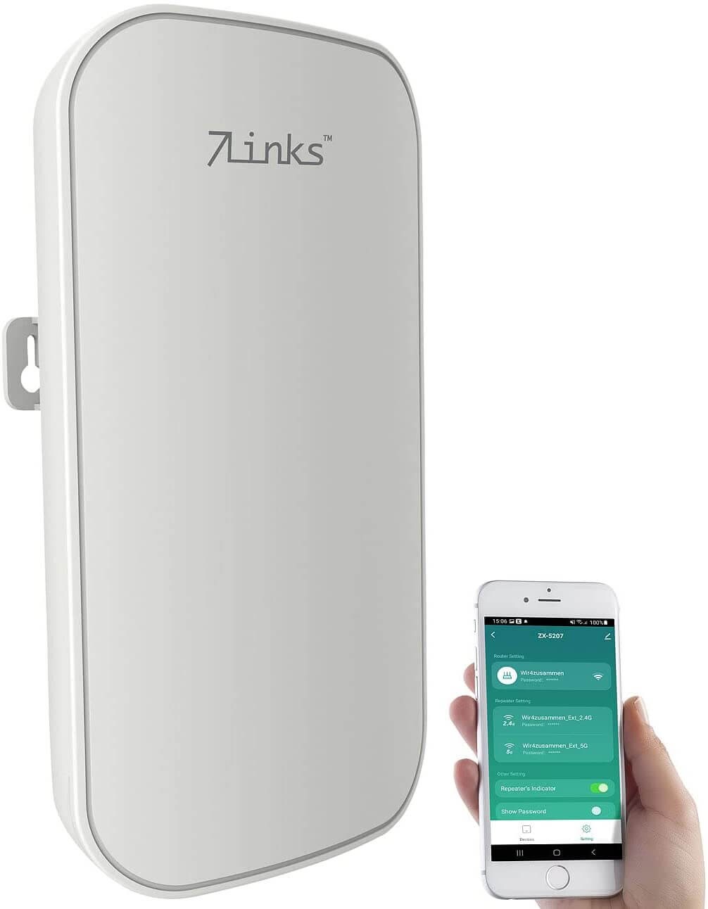 7links WLR-1230, Outdoor WLAN-Repeater, Smart-Life-System ELESION | 04022107399883