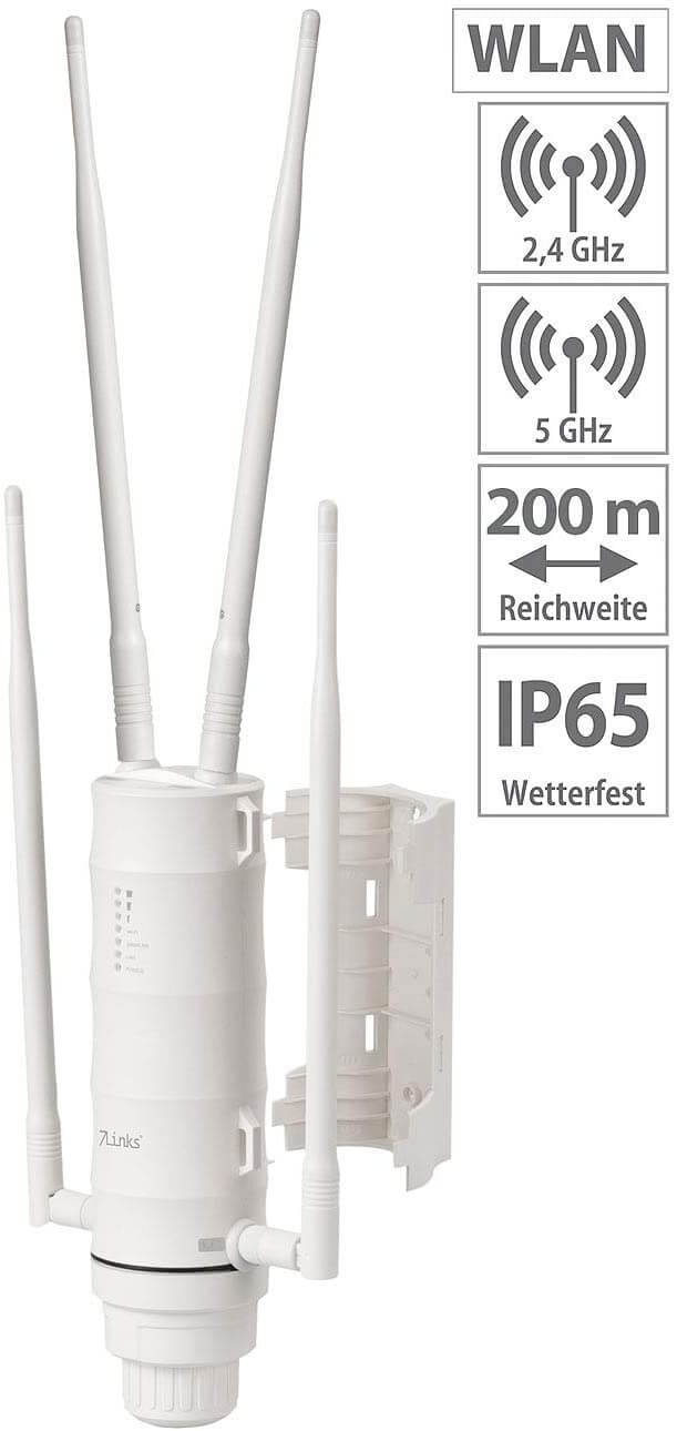 7links WLR-1200, Outdoor-WLAN-Repeater, Antenne 1.200 Mbit/s Verst&auml;rker Router - Bild 1
