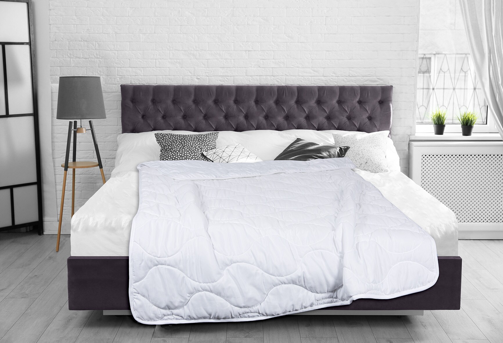 Sommersteppbett - uni wei&szlig; - versch. Designs - Bild 1