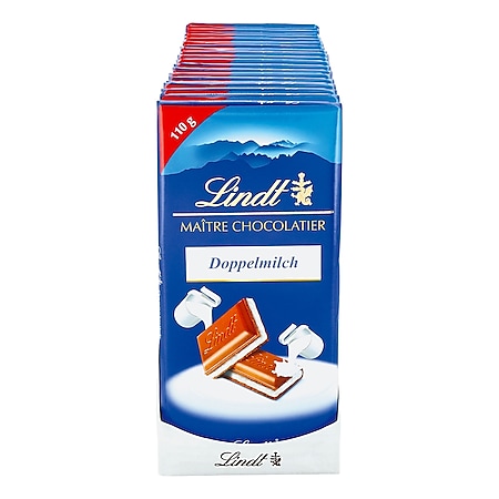 Lindt Maitre Doppelmilch Schokolade 110 g, 19er Pack - Bild 1