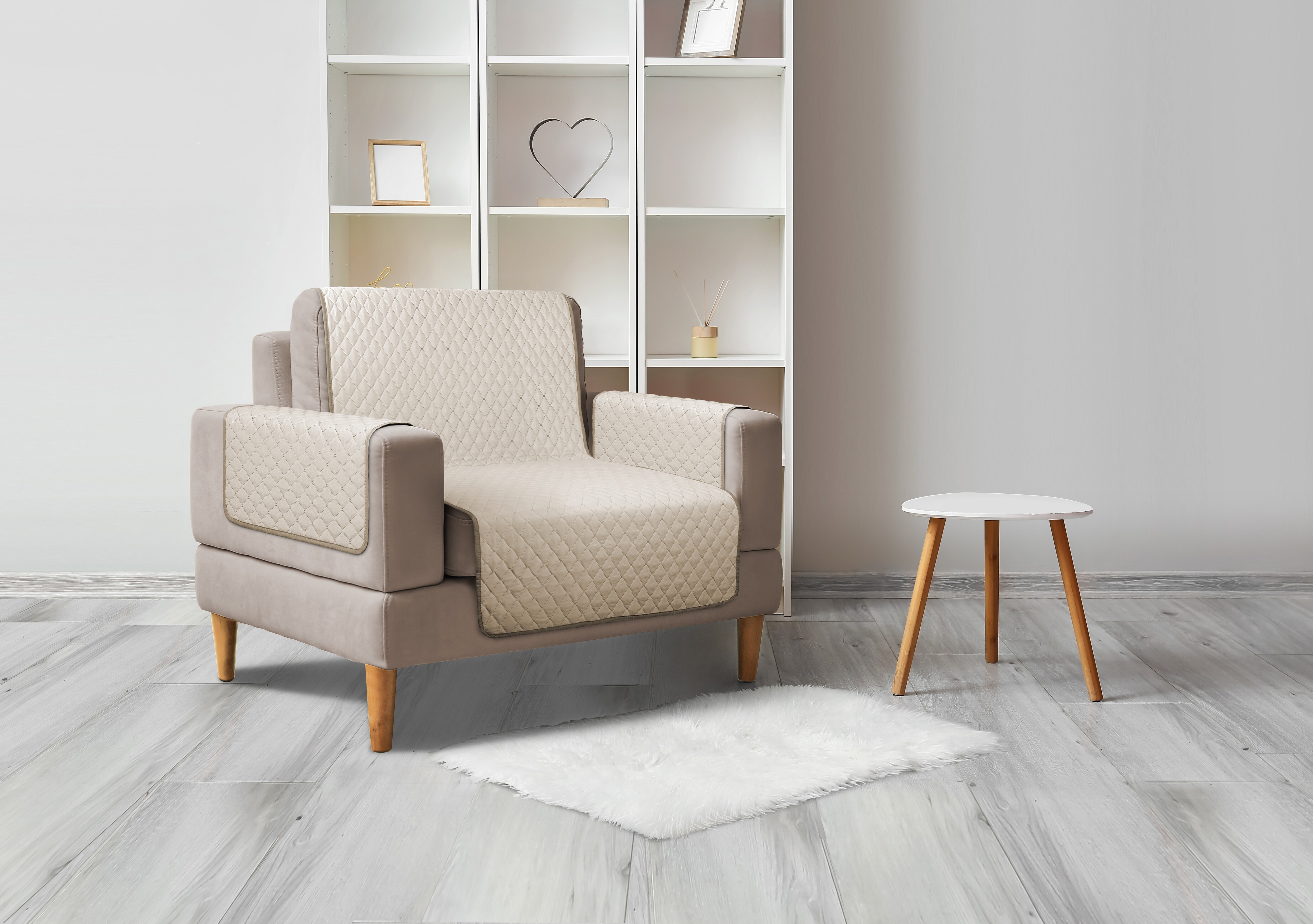 Sesselschoner - braun beige - versch. Farben - Bild 1