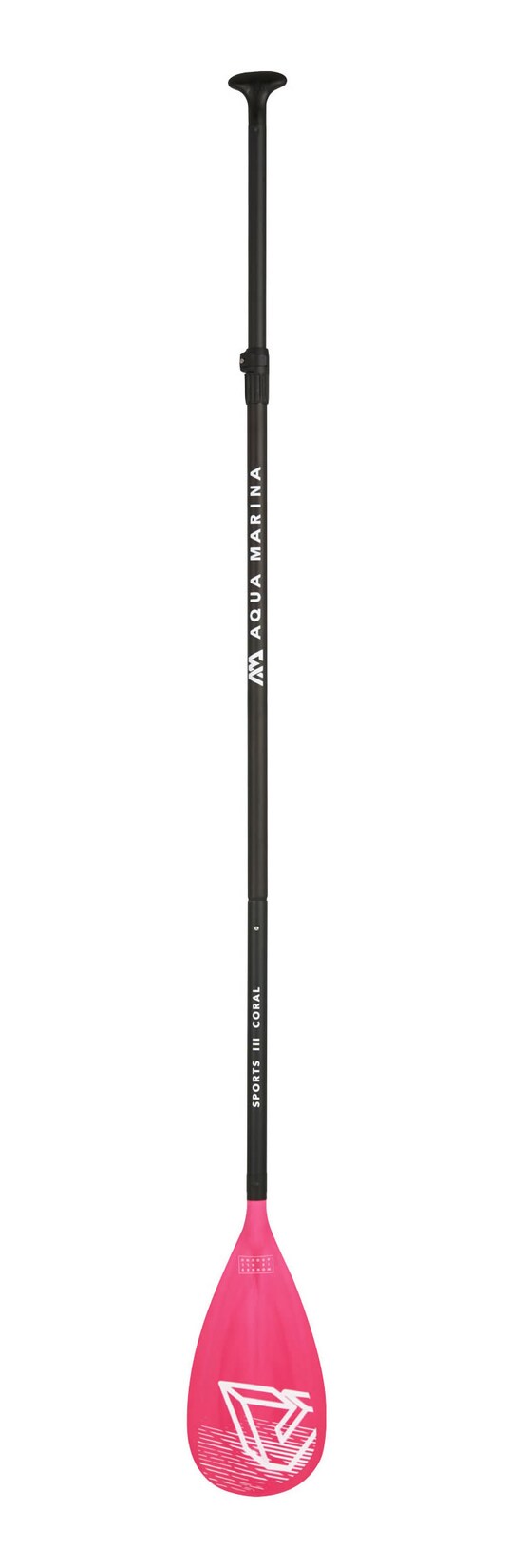 Aqua Marina SPORTS III CORAL Stand Up Board , SUP-Paddle Aluminium 3-teiliges Paddel verstellbar | 06954521636245