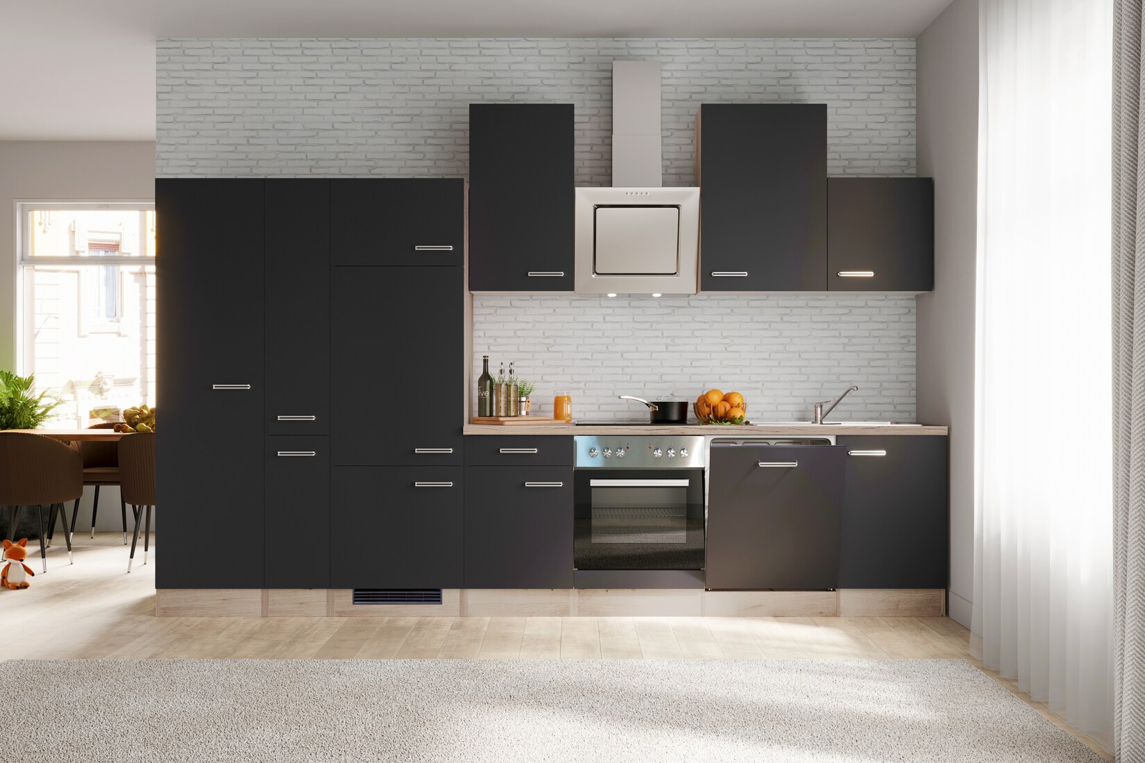 Flex-Well Küchenzeile G-360-2902-015 versch. Farben | 04047584068572