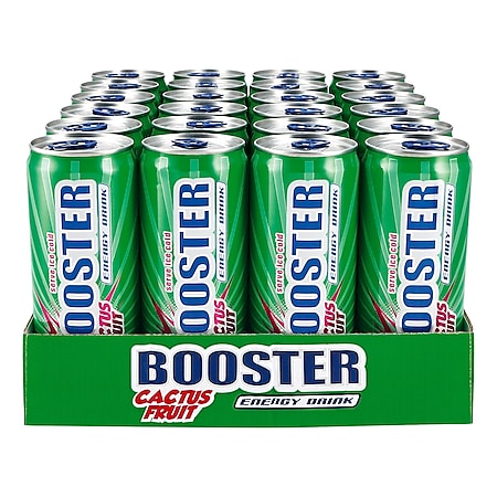 Booster Energy Drink Kaktusfrucht 0,33 Liter Dose, 24er Pack - Bild 1