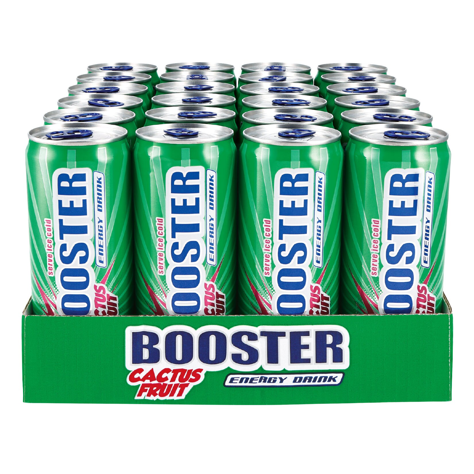 Booster Energy Drink Kaktusfrucht 0,33 Liter Dose, 24er Pack