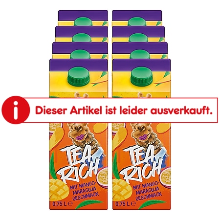 Tea Rich Mango Maracuja 0,75 Liter, 8er Pack - Bild 1