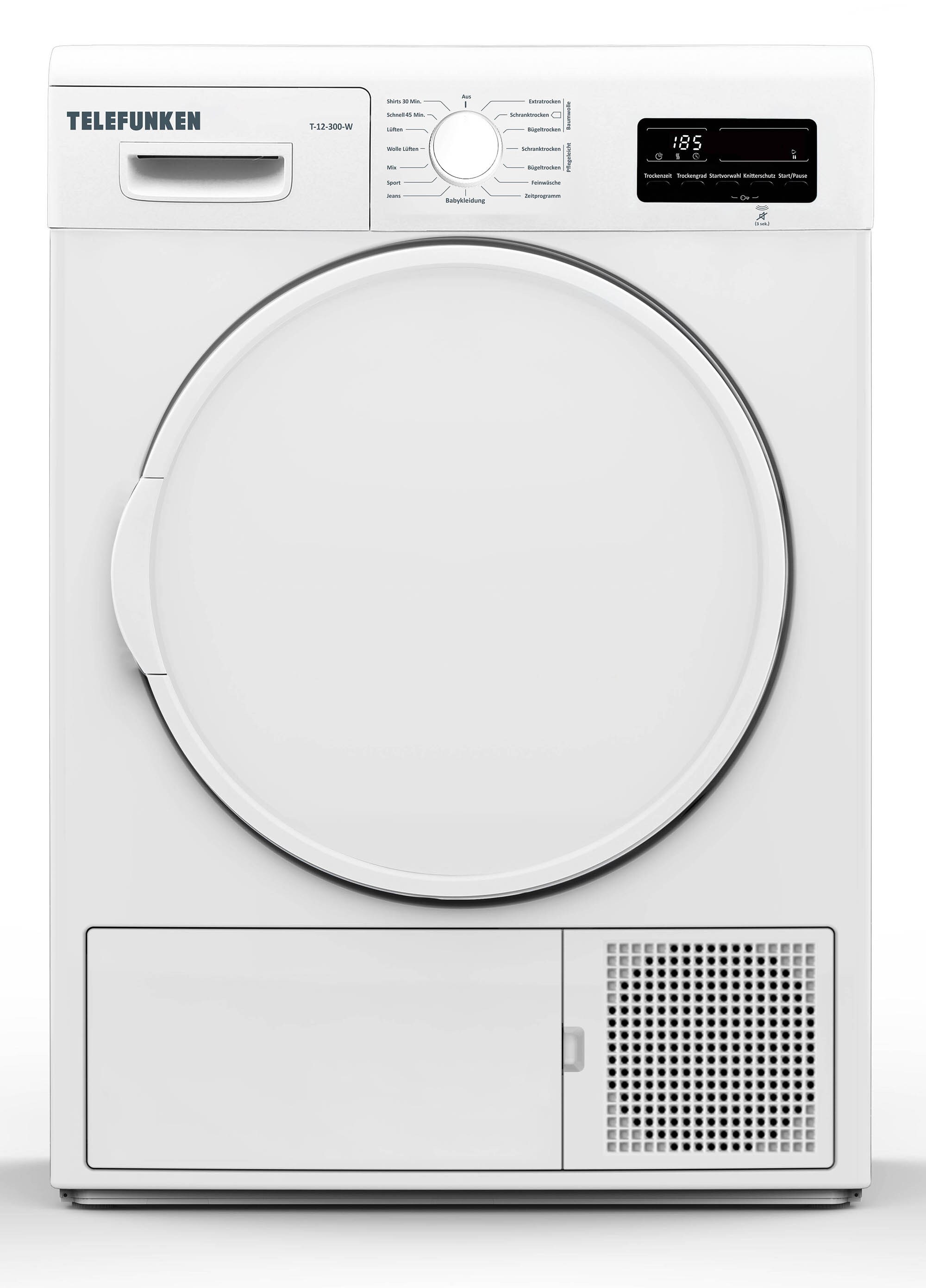 Telefunken T-12-300-W W&auml;rmepumpentrockner 7kg, wei&szlig; - Bild 1