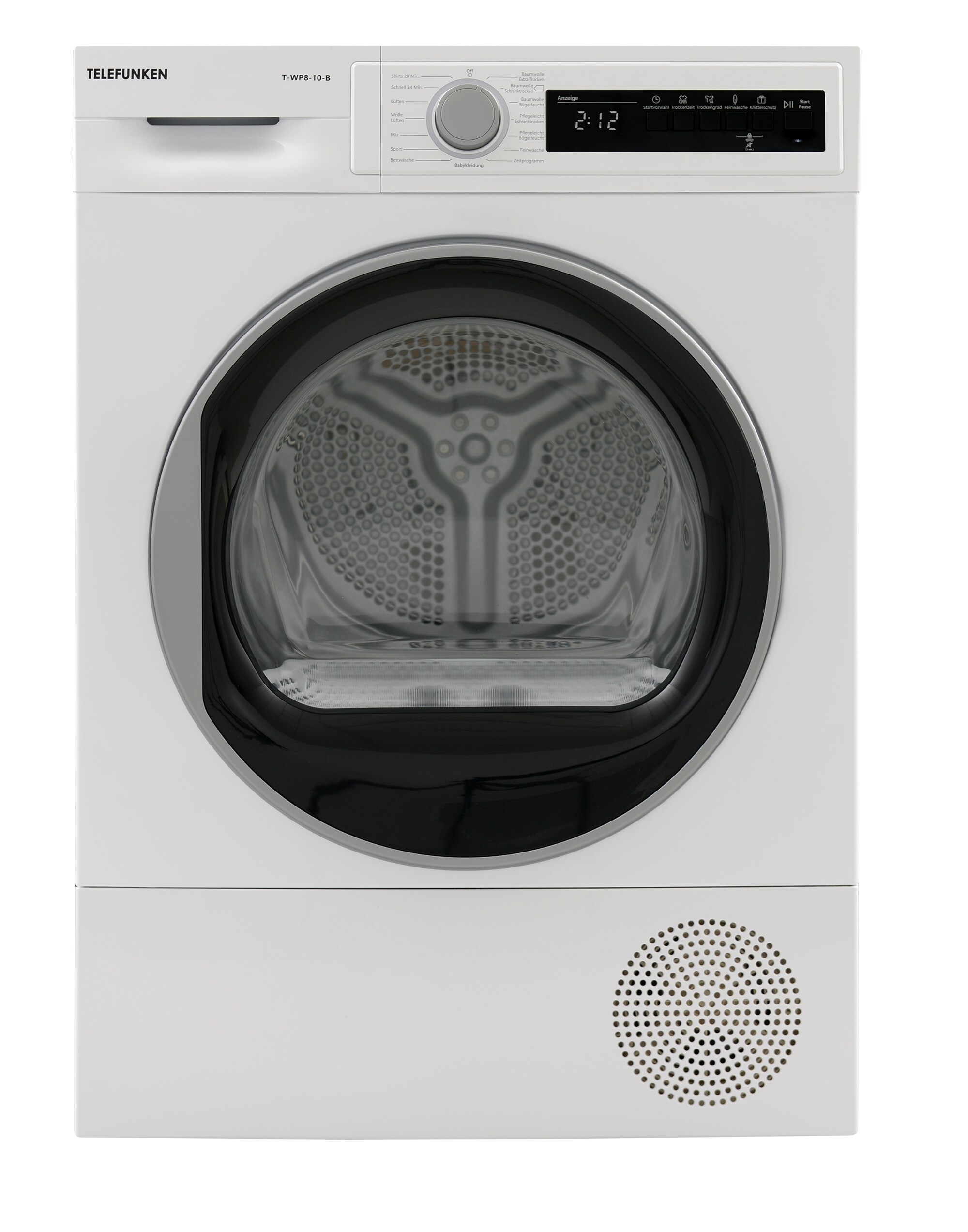 Telefunken T-WP8-10-B W&auml;rmepumpentrockner 8kg, wei&szlig; - Bild 1