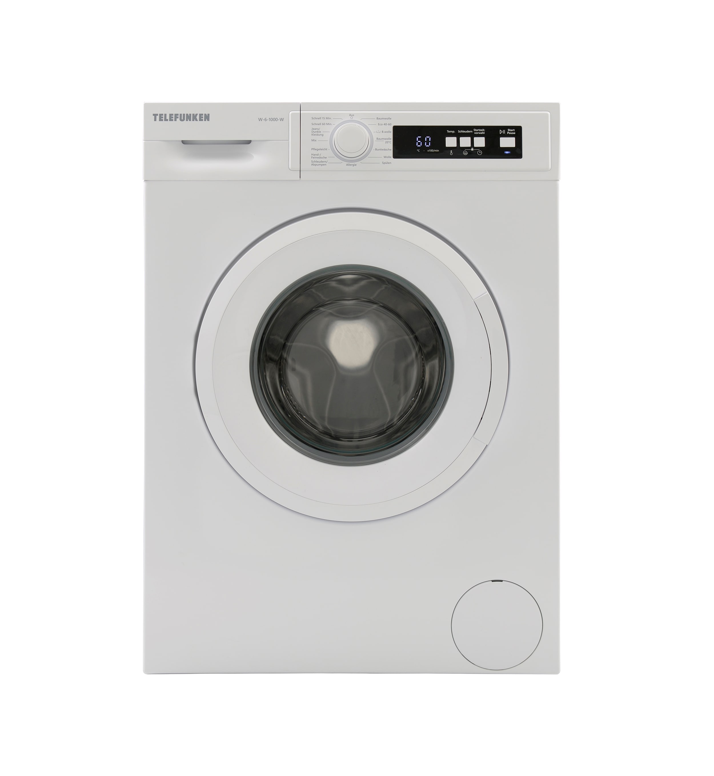 Telefunken W-6-1000-W Waschmaschine 6kg 1000 U/Min, wei&szlig; - Bild 1