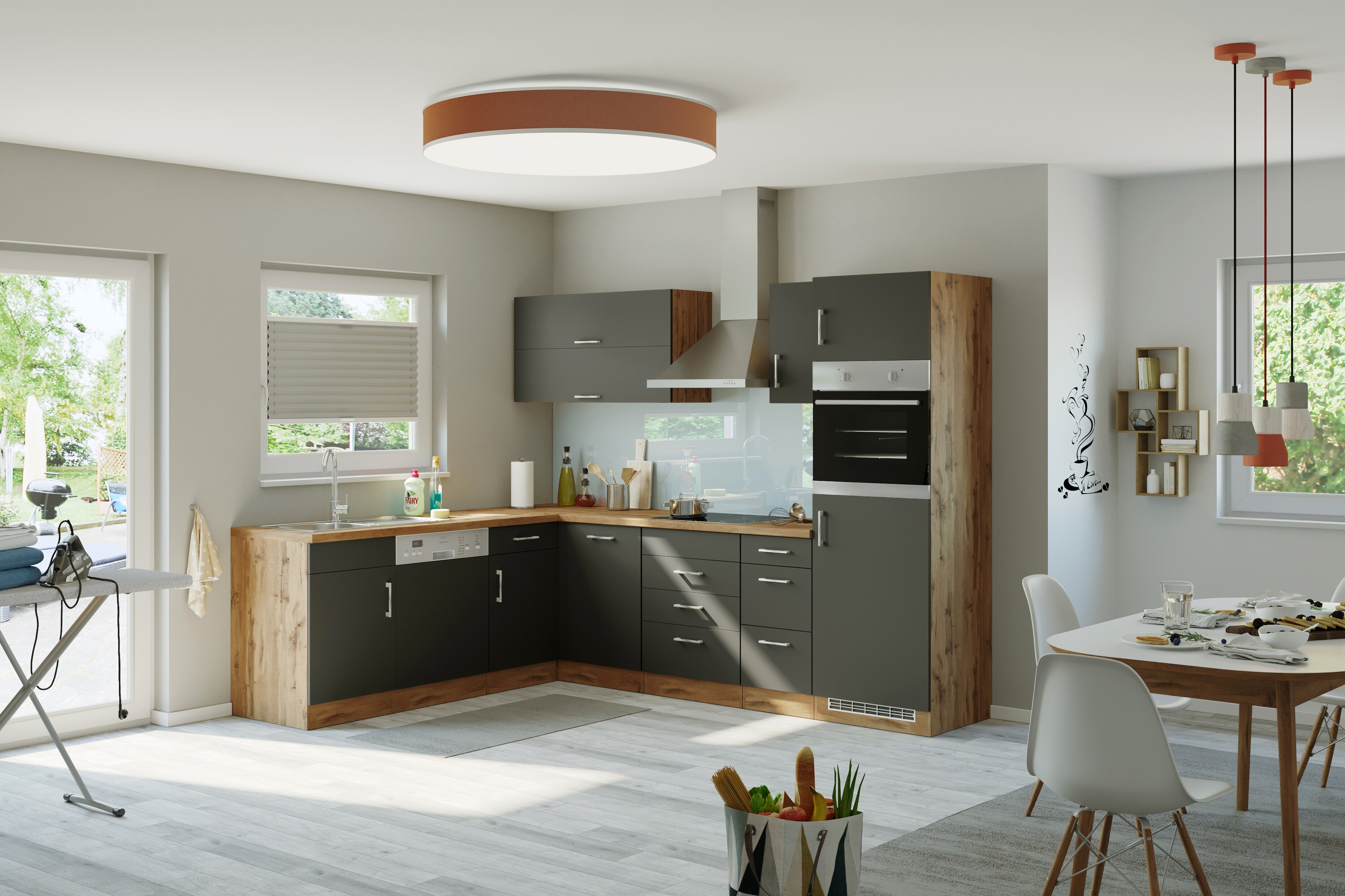 HELD Winkelk&uuml;che 210x270cm, Klappenh&auml;nger, mit Einbauger&auml;ten, versch. Farben - Bild 1