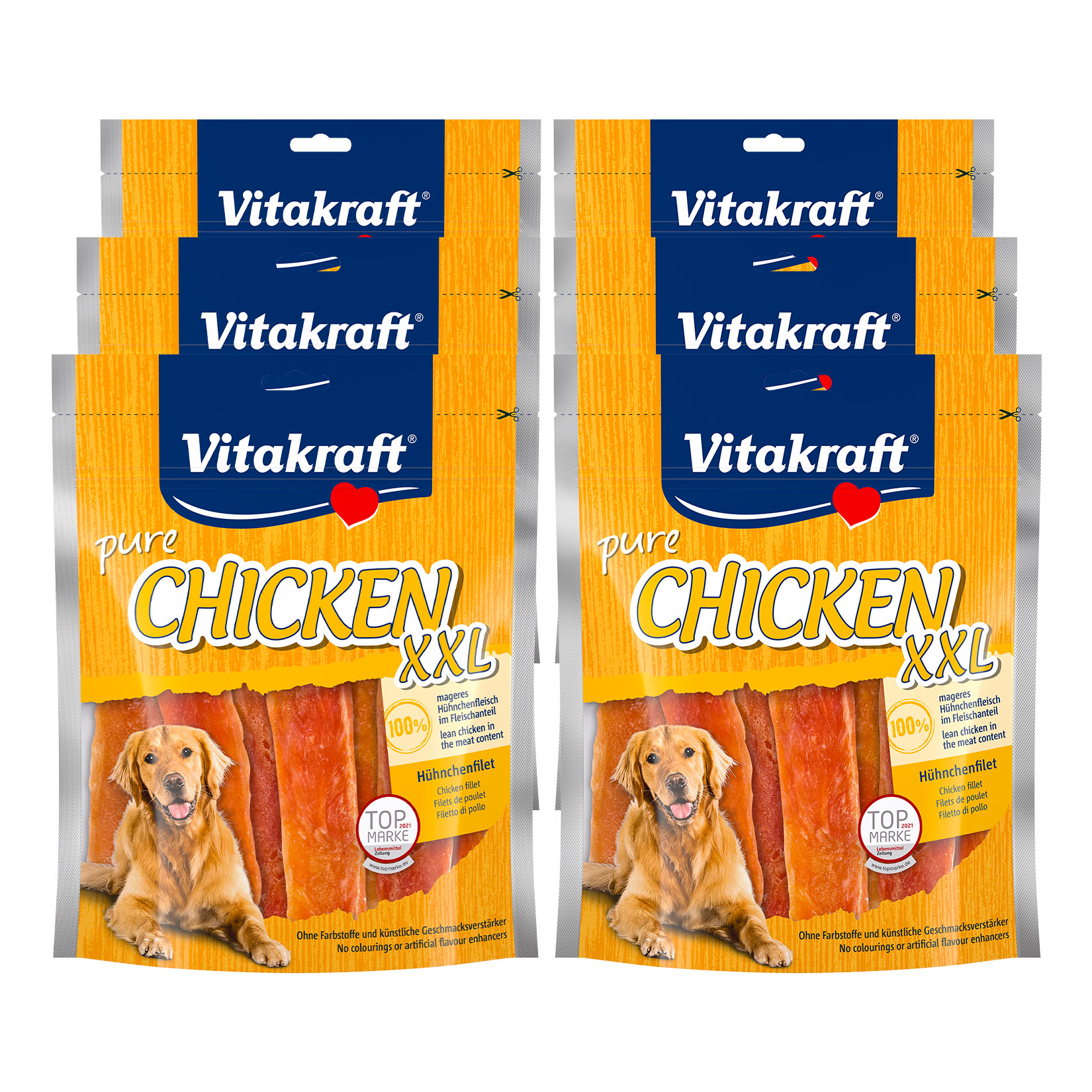 Vitakraft Pure Chicken XXL H&auml;hnchenfilet 250 g, 6er Pack - Bild 1