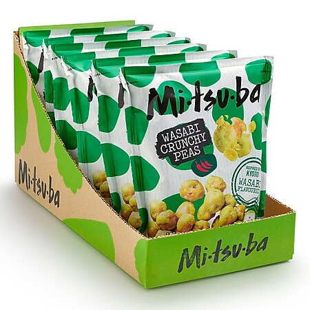 Mitsuba Wasabi Crunchy Peas 125g, 6er Pack - Bild 1