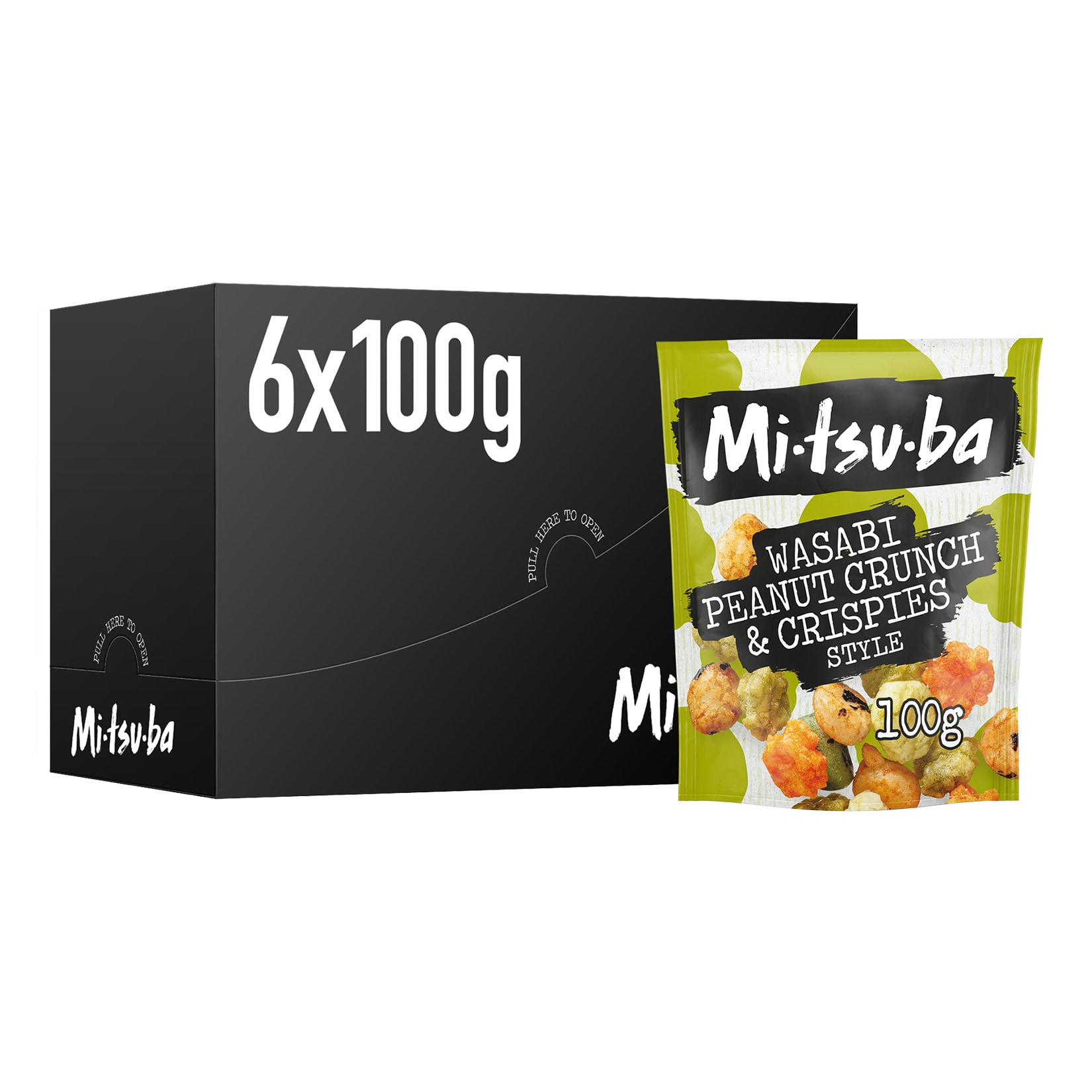Mitsuba Wasabi Peanut Crunch 125g, 6er Pack - Bild 1