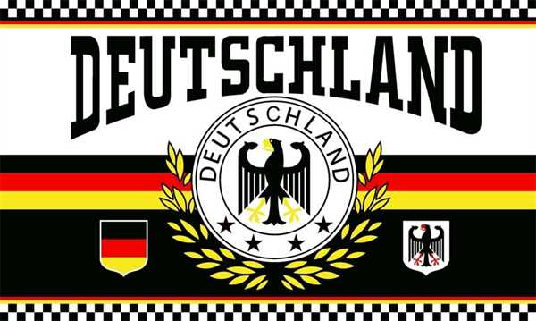 Flagge Deutschland 2 LORBEERKRANZ 4 STERNE 90 x 150 cm - Bild 1