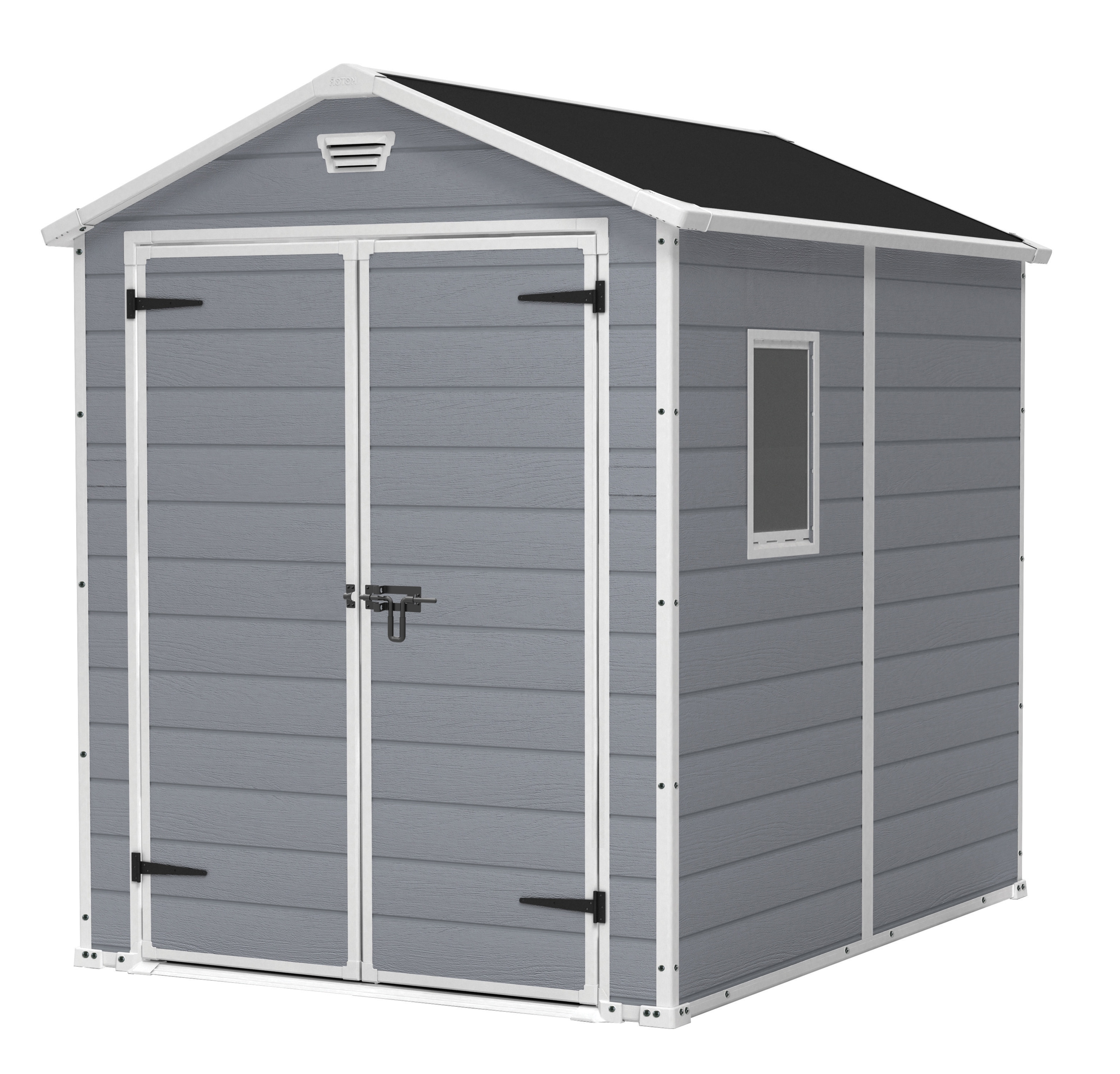 Keter Manor 6x8 Kunststoffger&auml;tehaus grau/wei&szlig; - Bild 1
