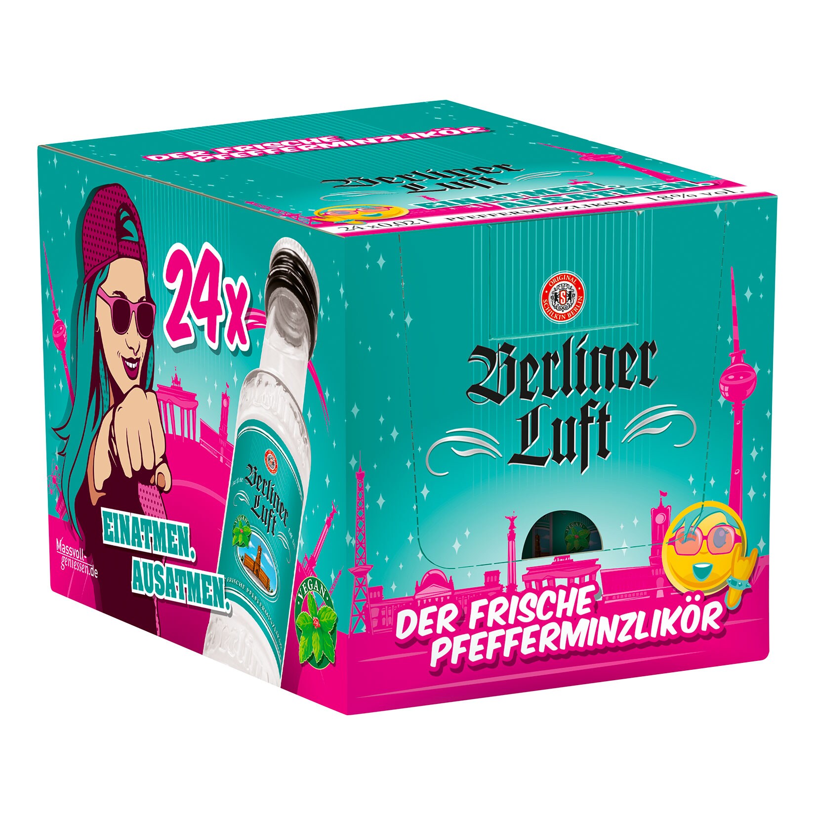 Berliner Luft Pfefferminz 18,0 % vol 20ml, 24er Pack - Bild 1