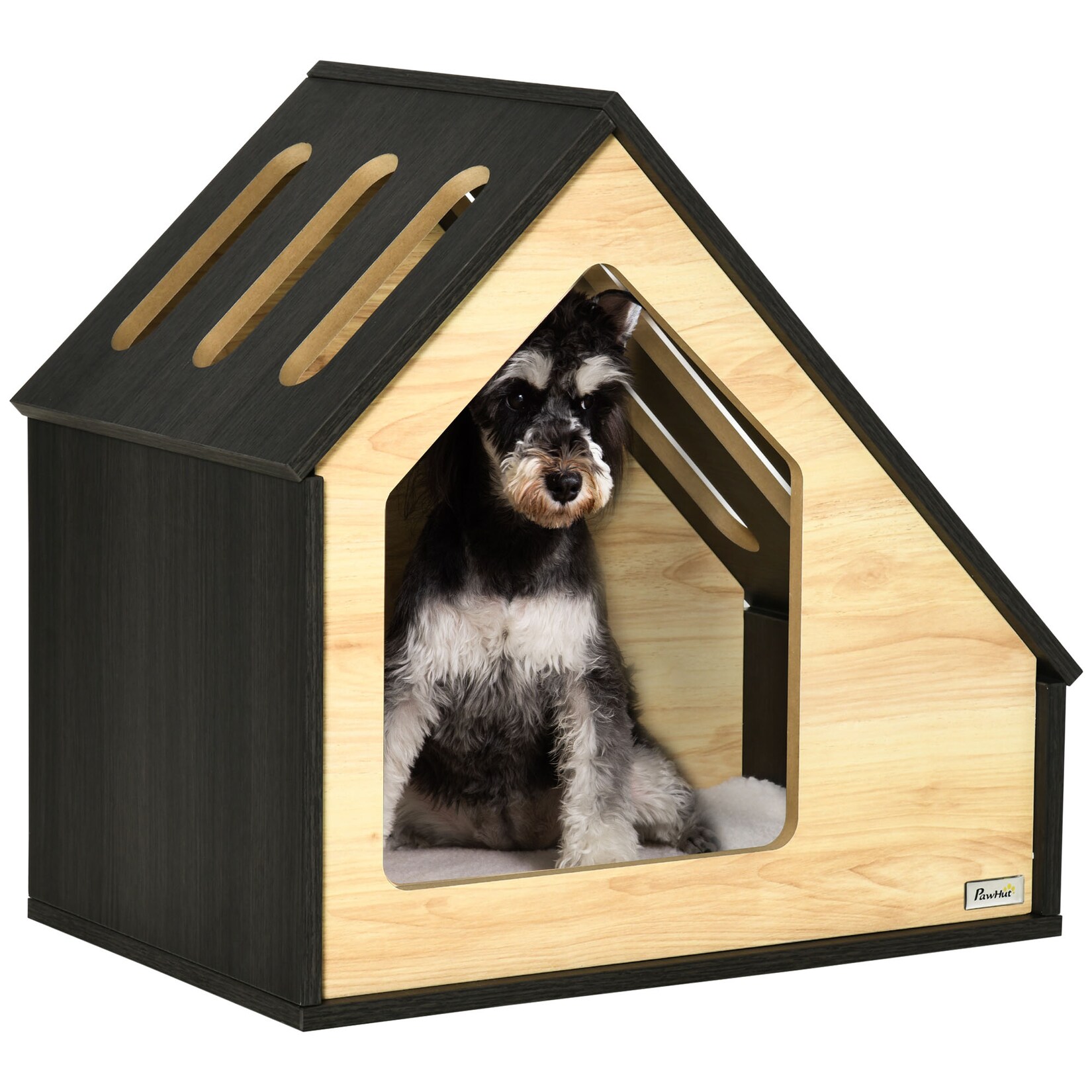 PawHut Hundehütte MDF, Spanplatte, Berbervlies, Schaumstoff | 04251774952521