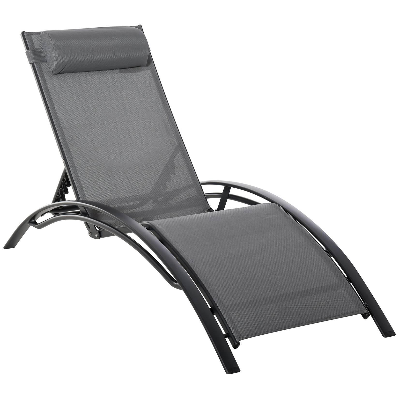 Outsunny Liegestuhl Aluminium, Textilene, Polyester | 04251774942980