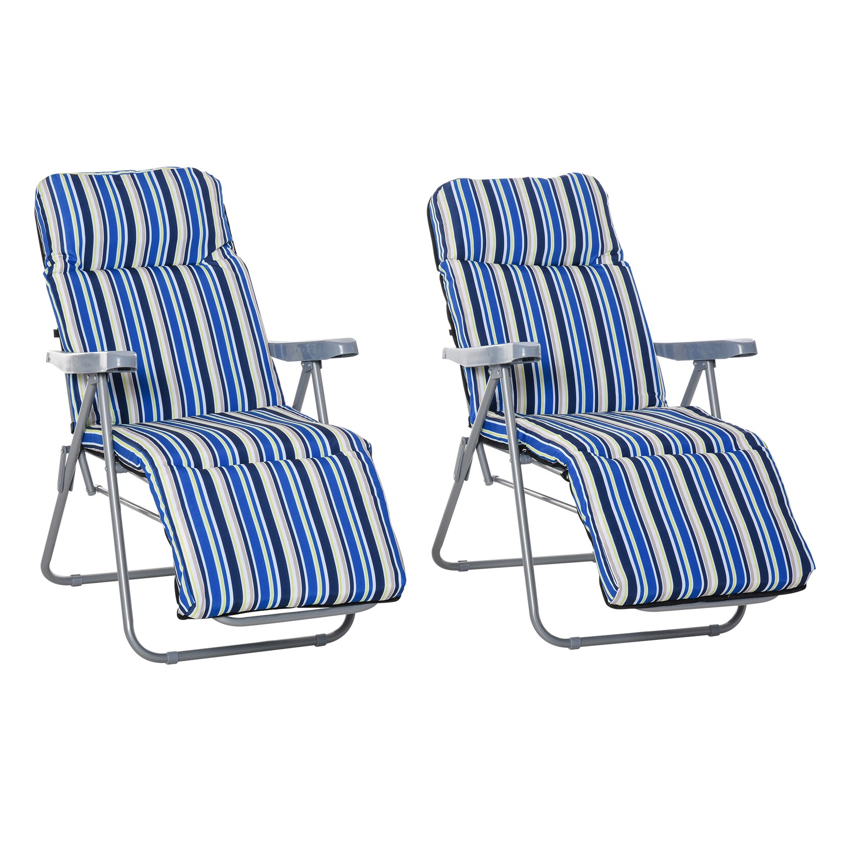 Liegestuhl Set Polyester, Stahl