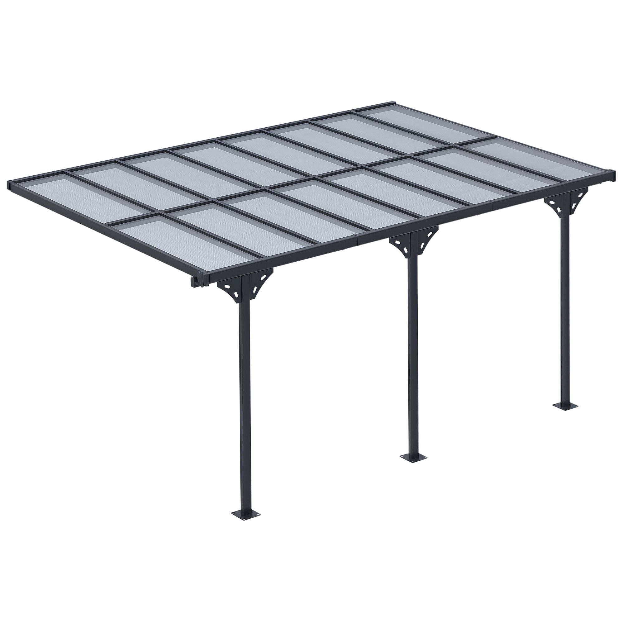Outsunny Gartenpavillon Aluminum, PC - Bild 1