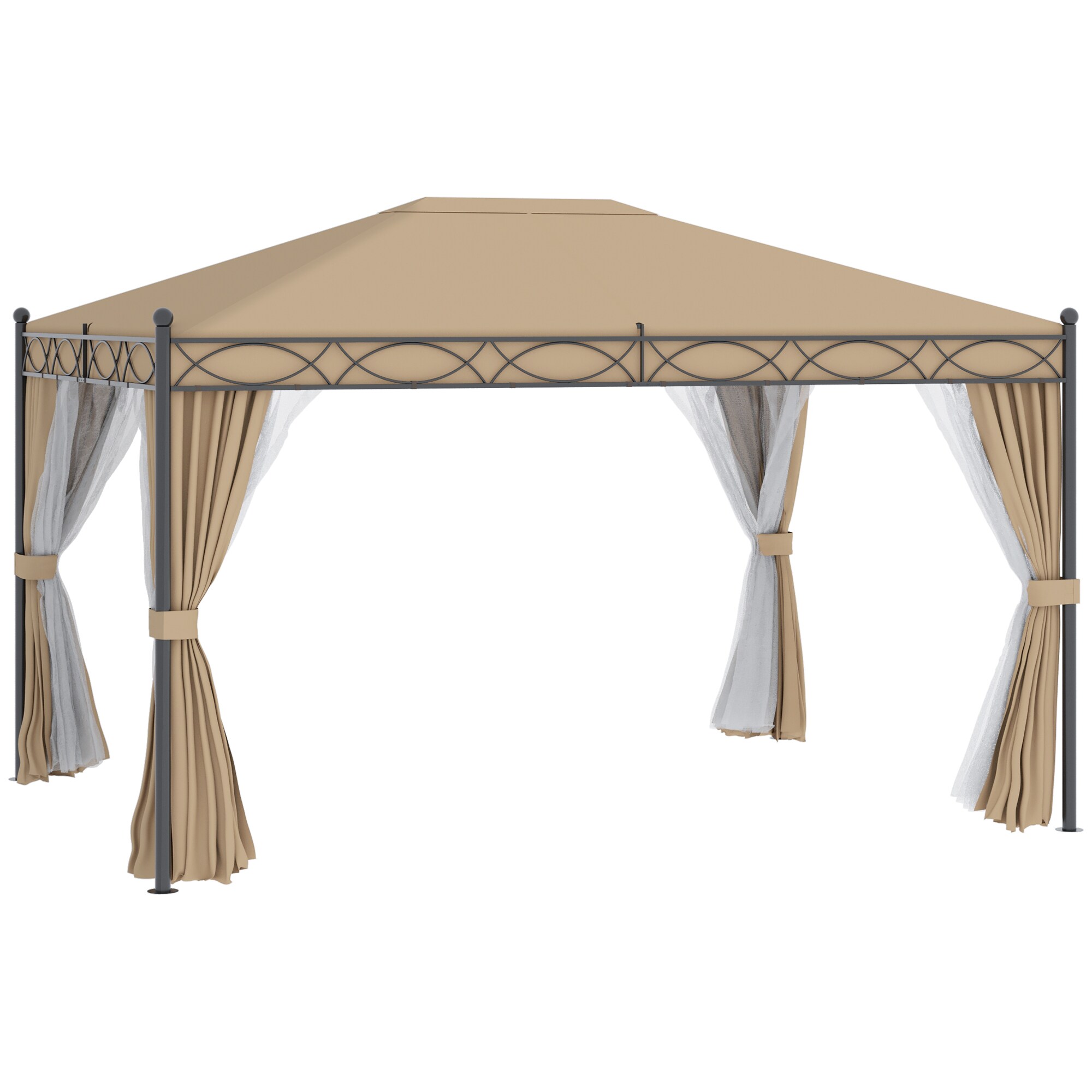 Outsunny Pavillon Metal, Polyester - Bild 1
