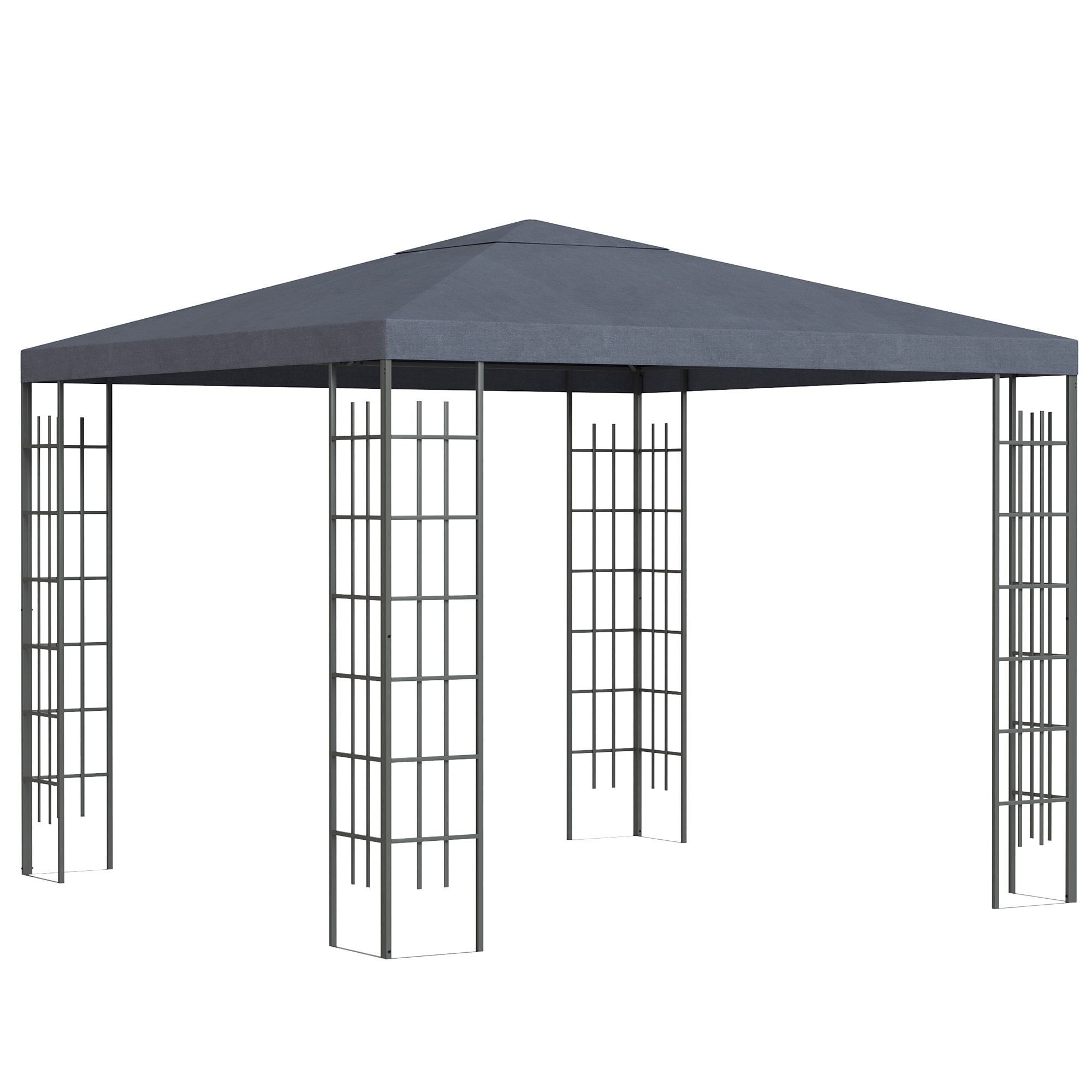 Outsunny Pavillon Stahl, Polyester - Bild 1
