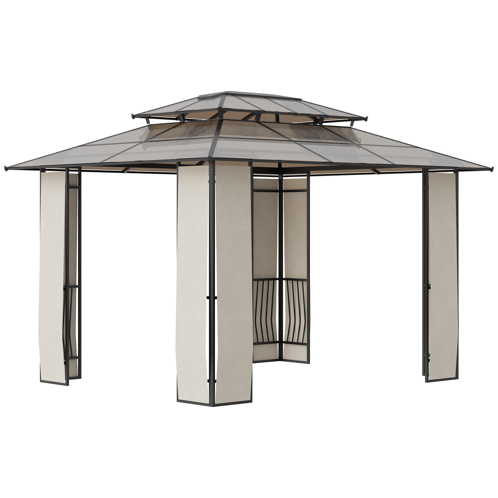 Outsunny Pavillon Stahl, Polyester - Bild 1