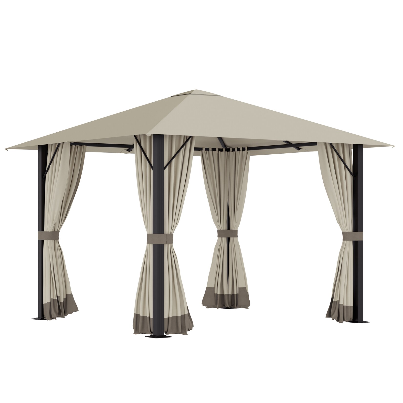 Outsunny Pavillon Aluminium, Stahl, Polyester | 04251774949309