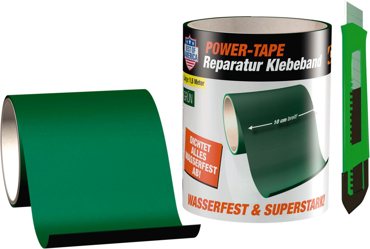 Smart Tool Reparaturklebeband mit Cuttermesser - gr&uuml;n - Bild 1