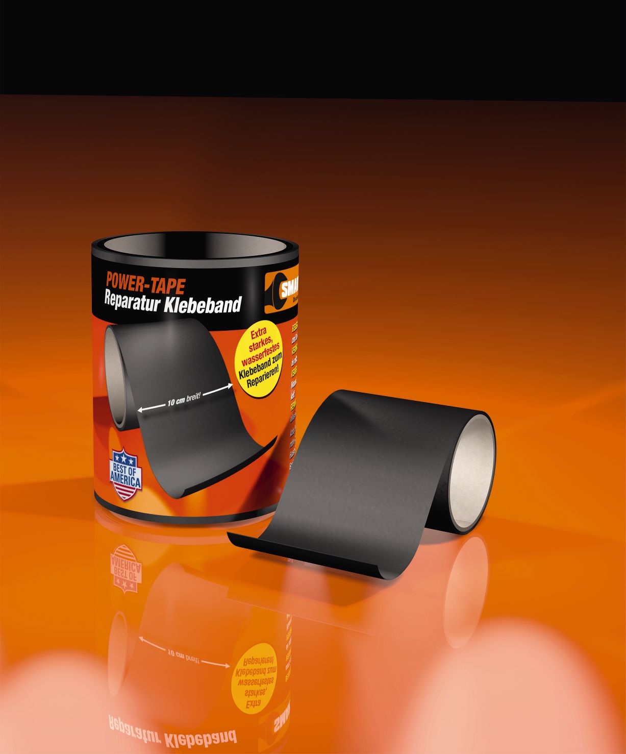 Smart Tool Reparaturklebeband mit Cuttermesser - schwarz - Bild 1