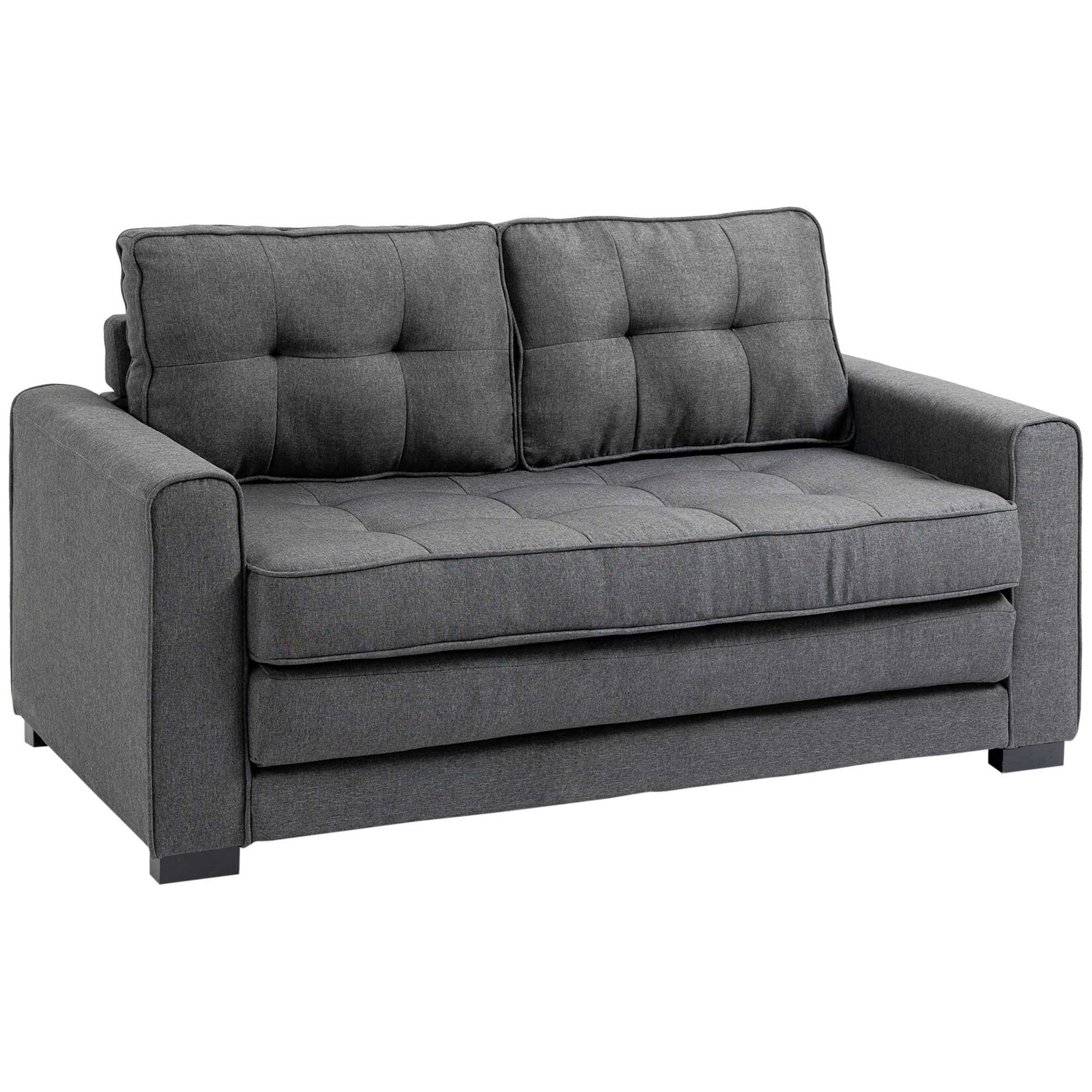 HOMCOM Schlafsofa Polyester, Gummiholz | 04251774950947