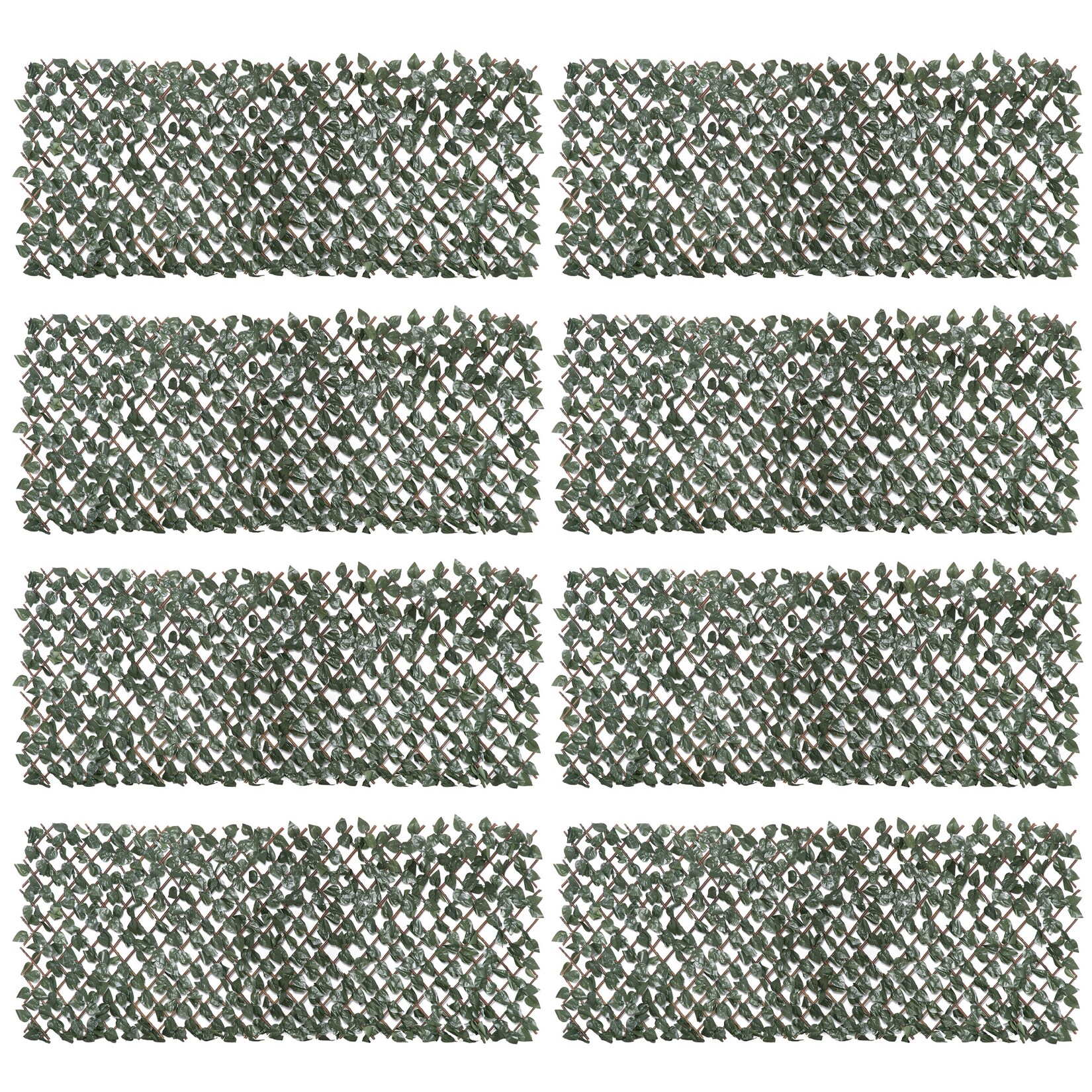 Outsunny Künstliche Hecke Polyester, Massivholz | 04251774951135