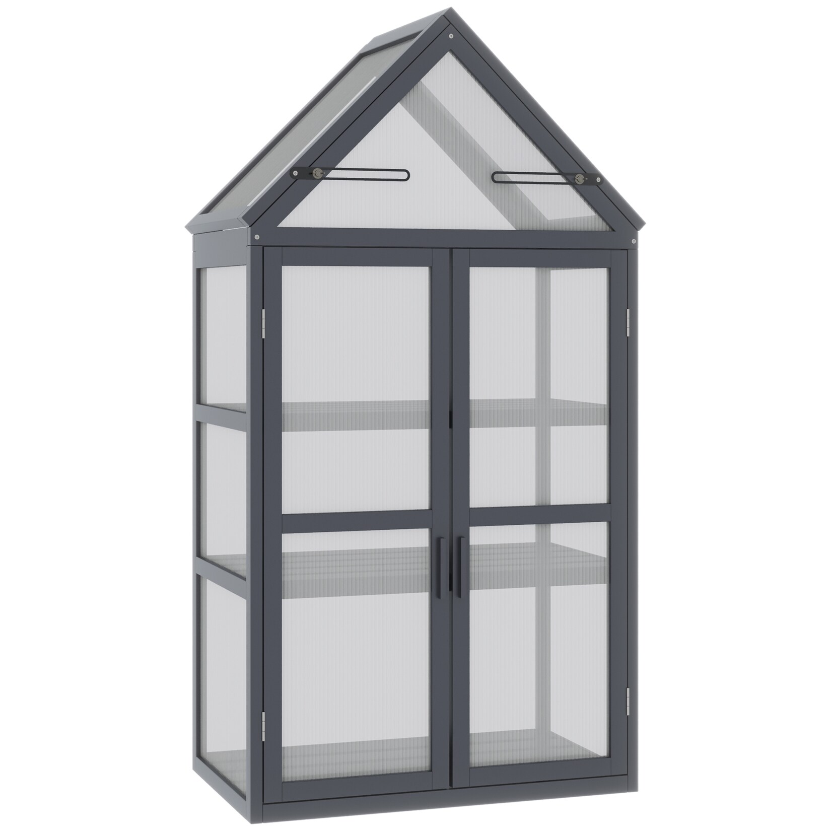 Gewächshaus Tannenholz, Polycarbonat