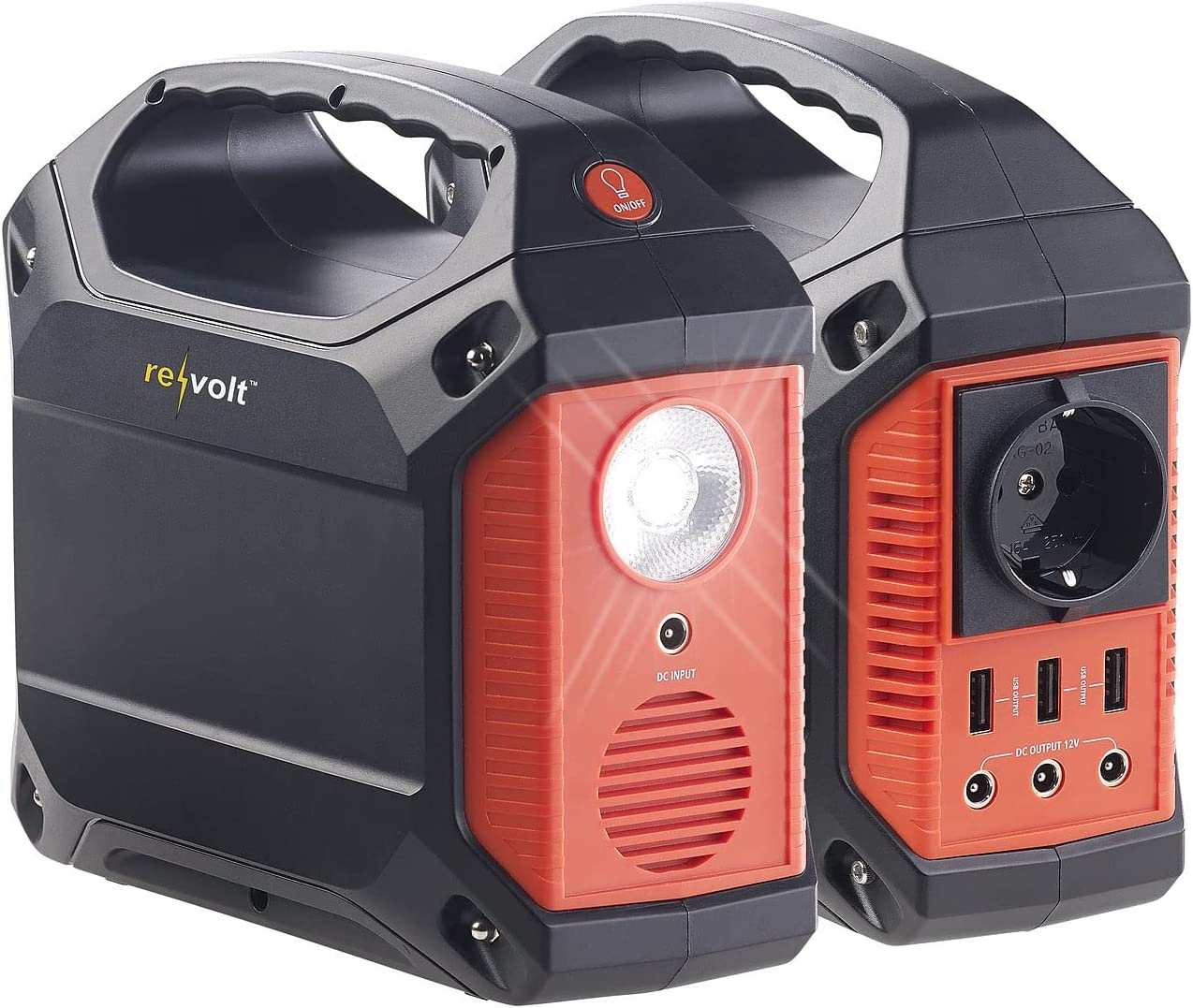 revolt HSG-420 Solarpanel Powerbank Powerstation & Solar-Generator mit faltbarem 100-W-Solarpanel - Bild 1