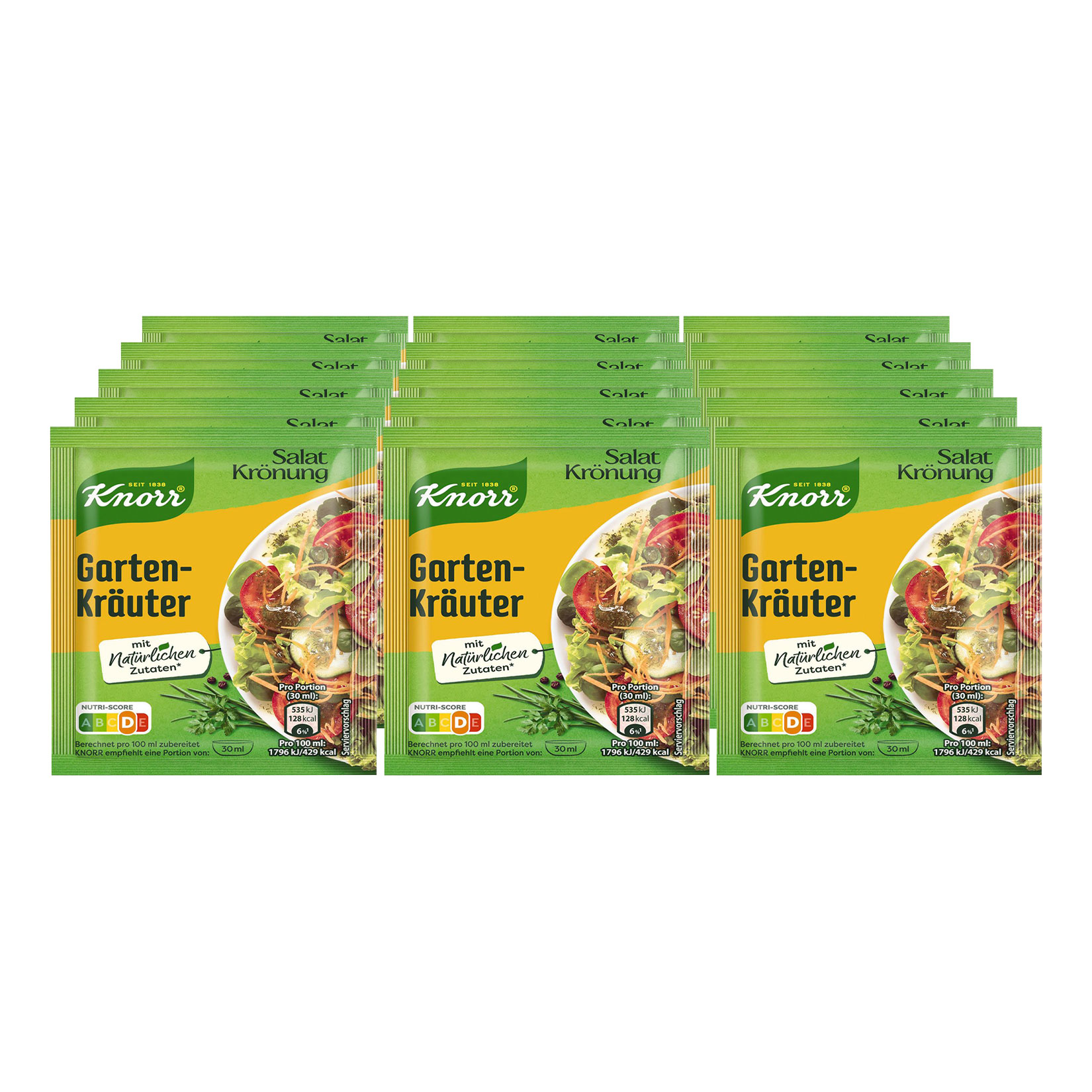 Knorr Salatkr&ouml;nung Gartenkr&auml;uter ergibt 5 x 90ml, 15er Pack - Bild 1
