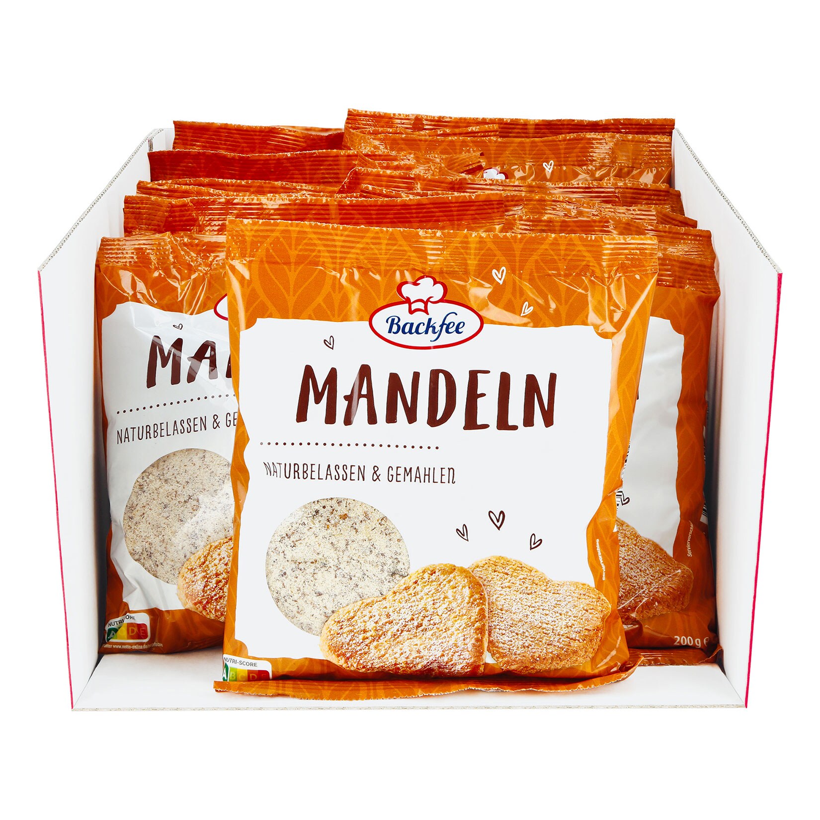 Backfee Mandeln gemahlen 200 g, 25er Pack | 04316268003339
