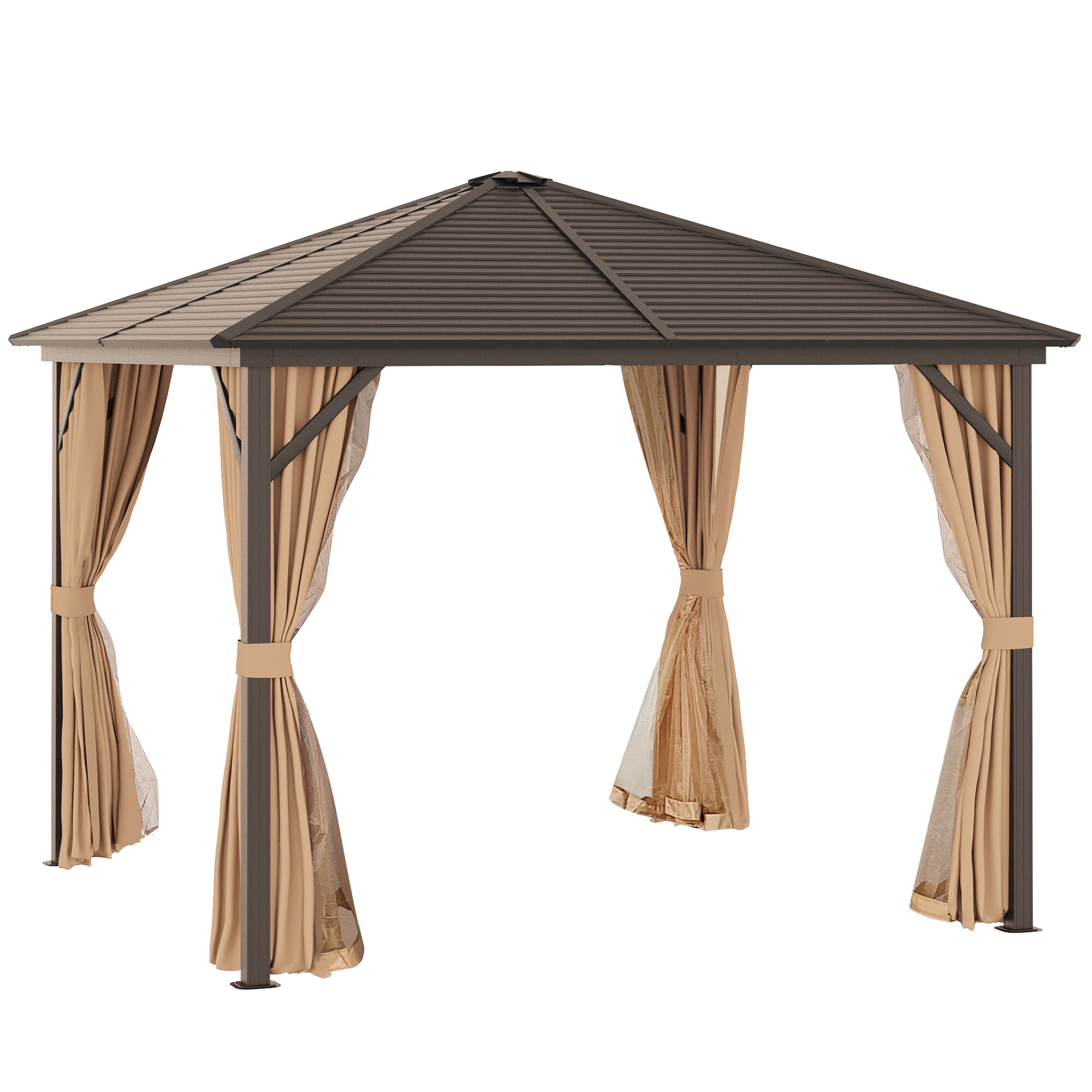 Outsunny Pavillon Aluminium, Stahl, Polyester, Nylon - Bild 1