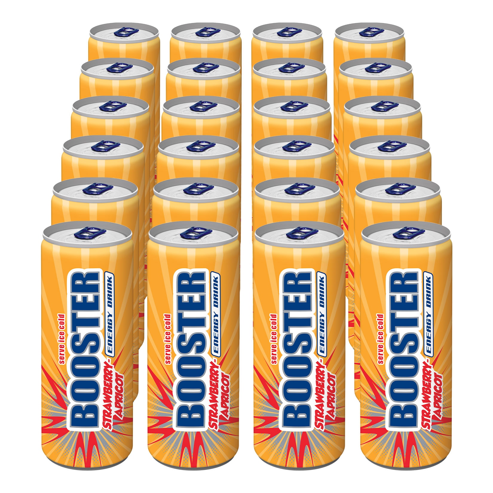 Booster Energy Strawberry-Apricot 0,33 Liter Dose, 24er Pack online kaufen  bei Netto