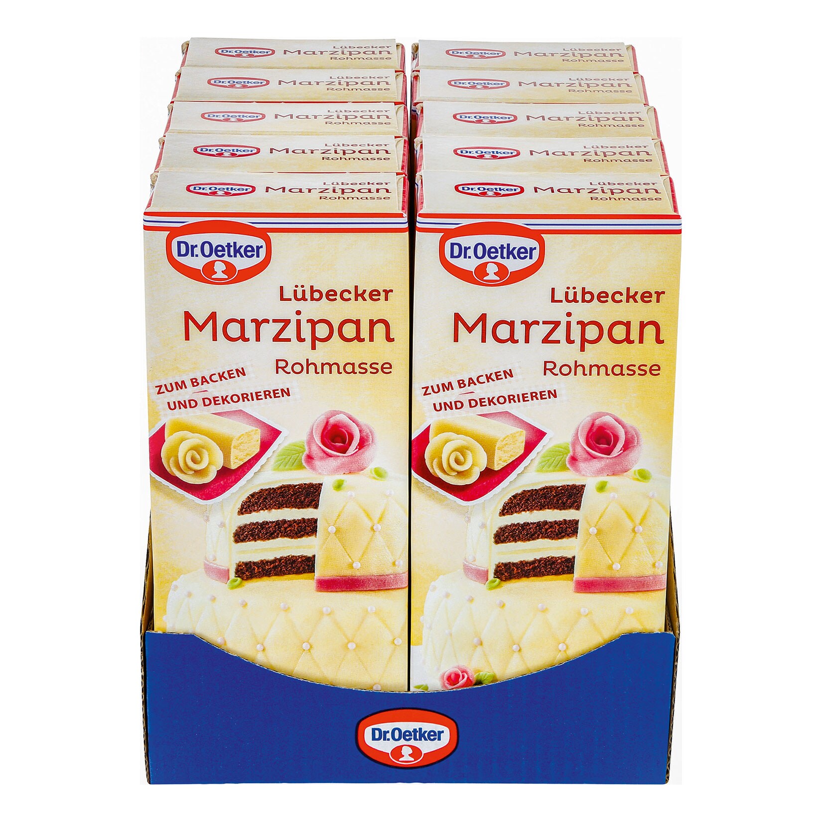 Dr. Oetker L&uuml;becker Marzipan Rohmasse 200 g, 10er Pack - Bild 1