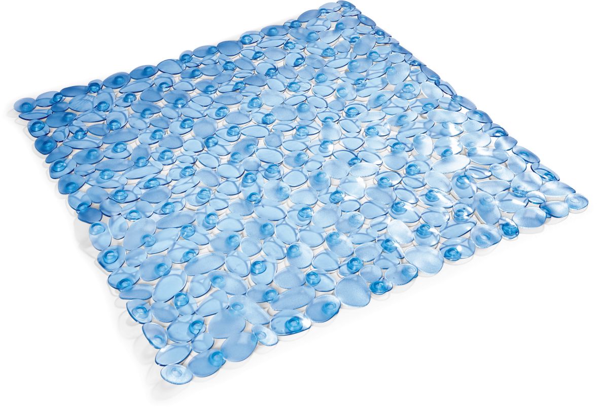 Dekor Dusch-/Wanneneinlage - versch Ausf&uuml;hrungen - Duscheinlage 53x53cm -blau transparent - Bild 1