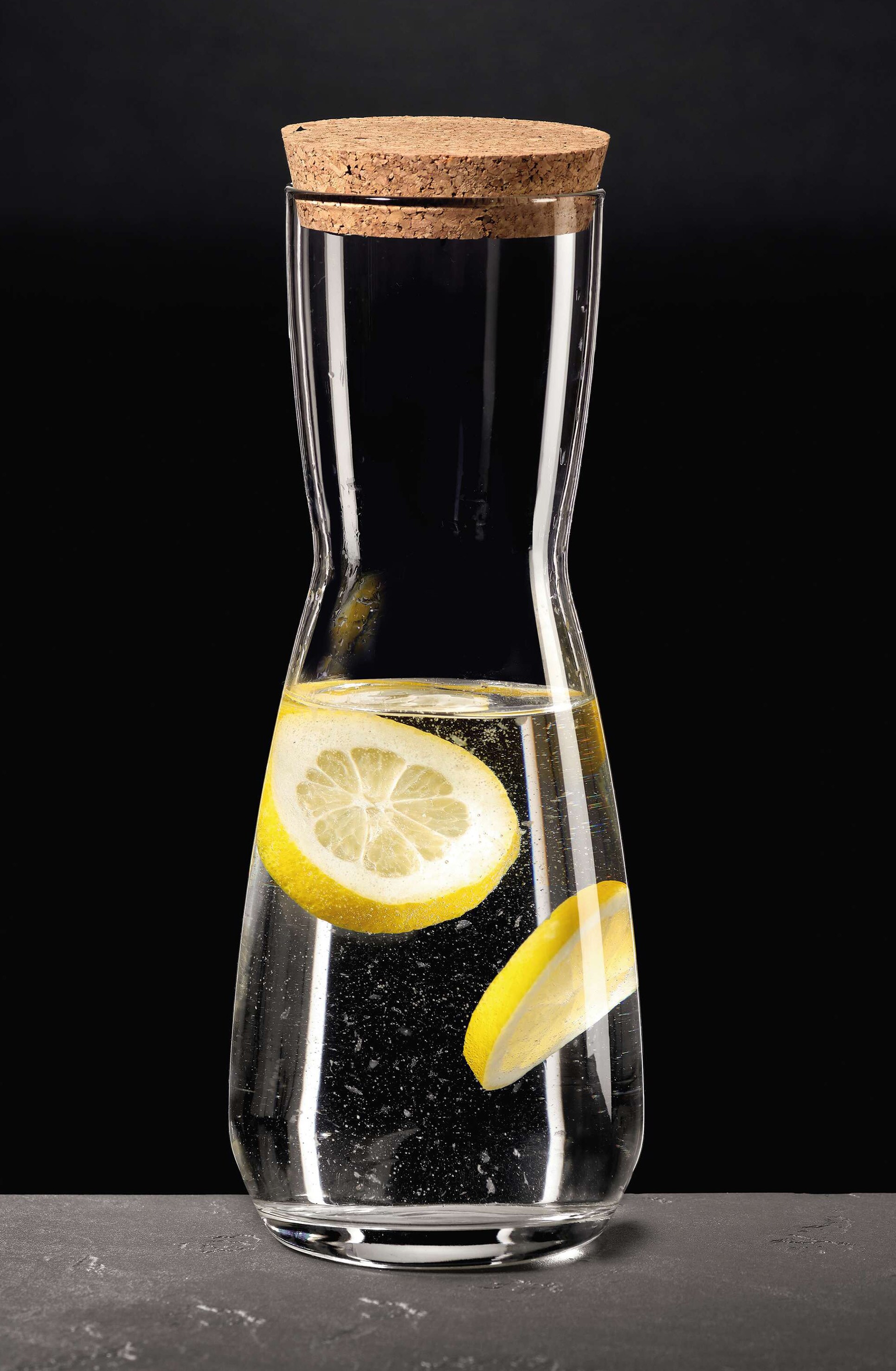 Karaffe 1,0 Liter mit Korkdeckel, Valerie - Bild 1