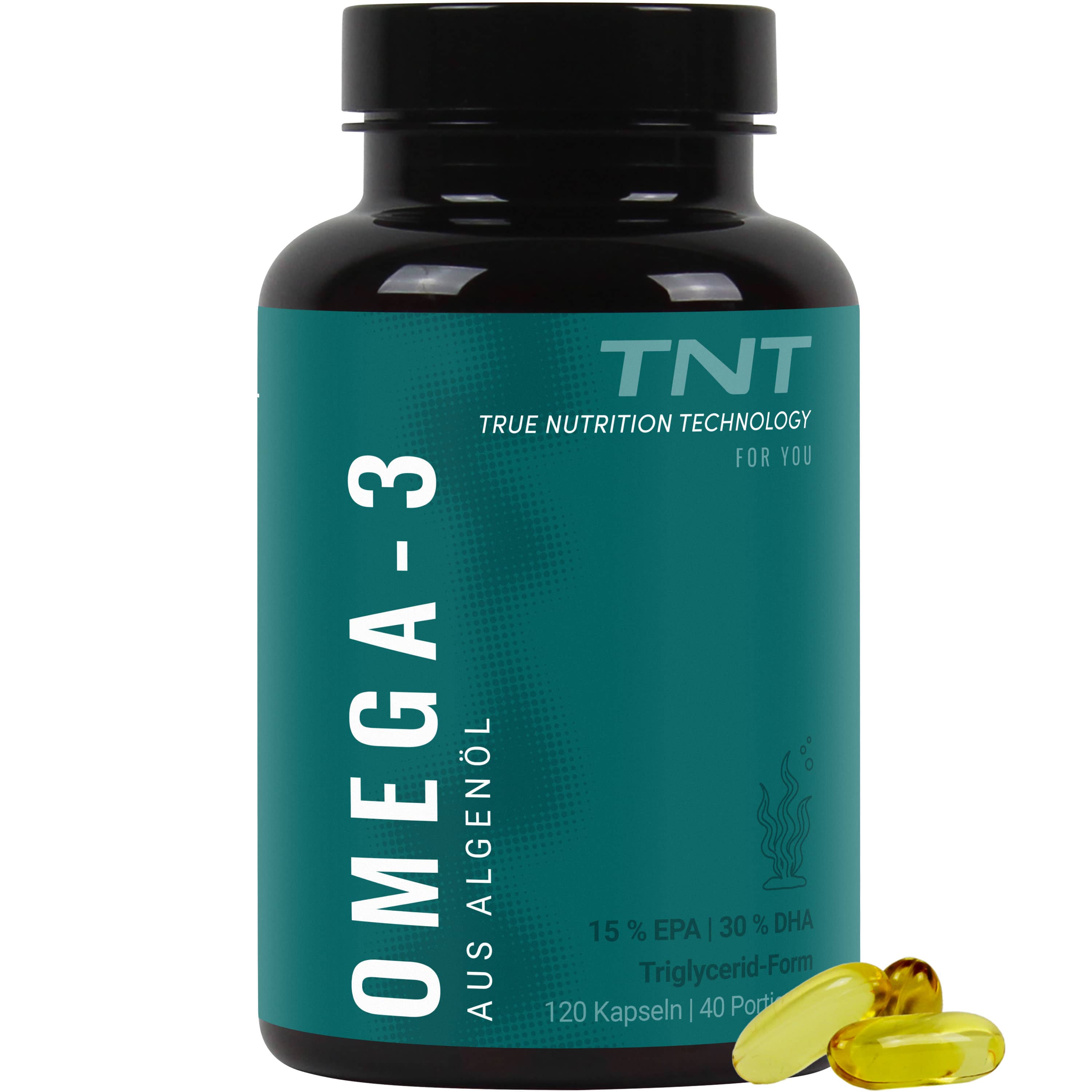 TNT Omega-3 Algen&ouml;l (120 Kapseln) - Bild 1
