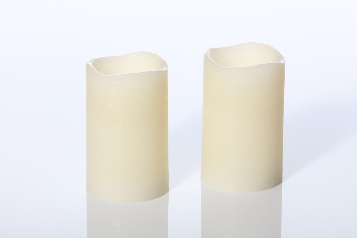 LED Stumpenkerzen 2er (creme) - Bild 1