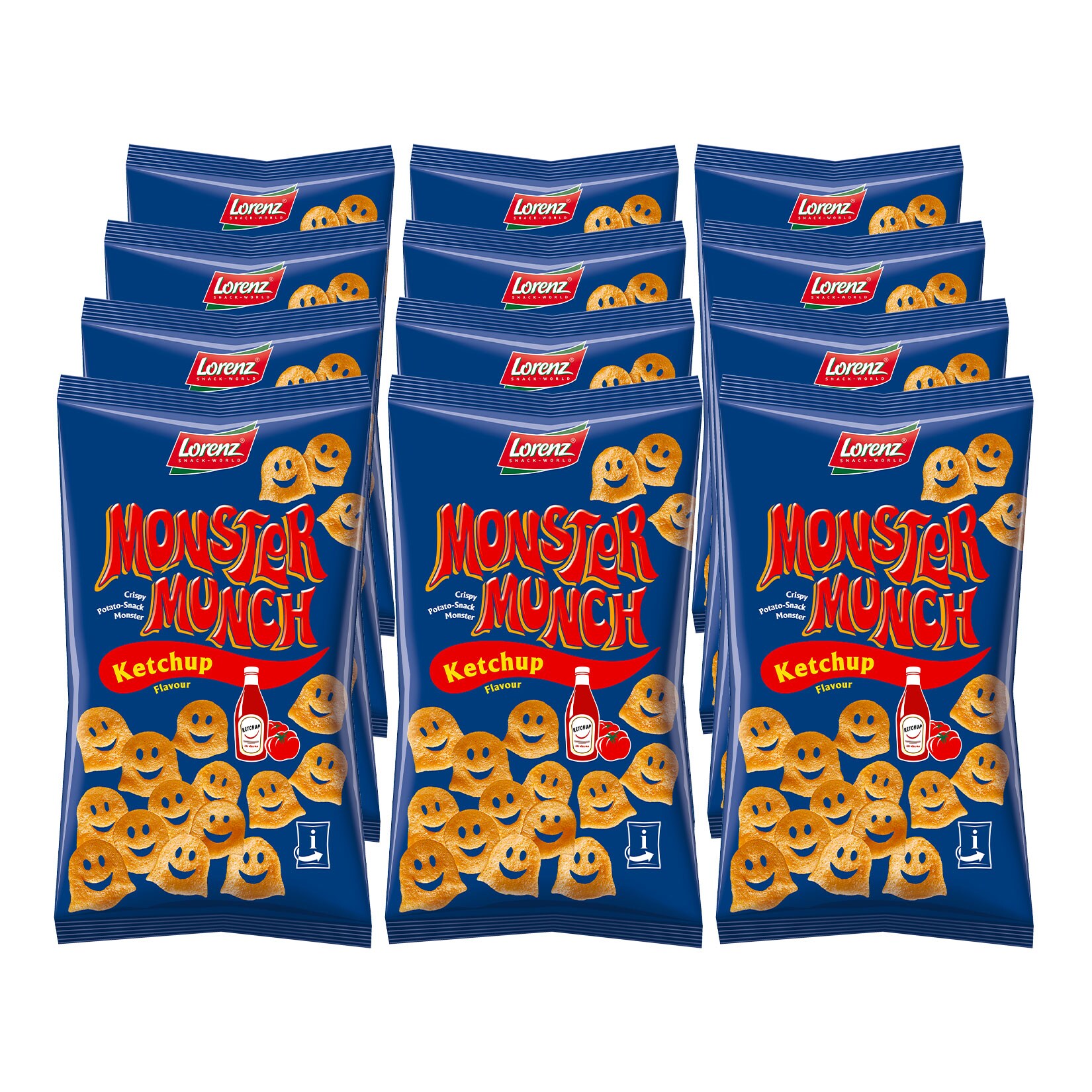Lorenz Monster Munch Ketchup 75 g, 12er Pack - Bild 1