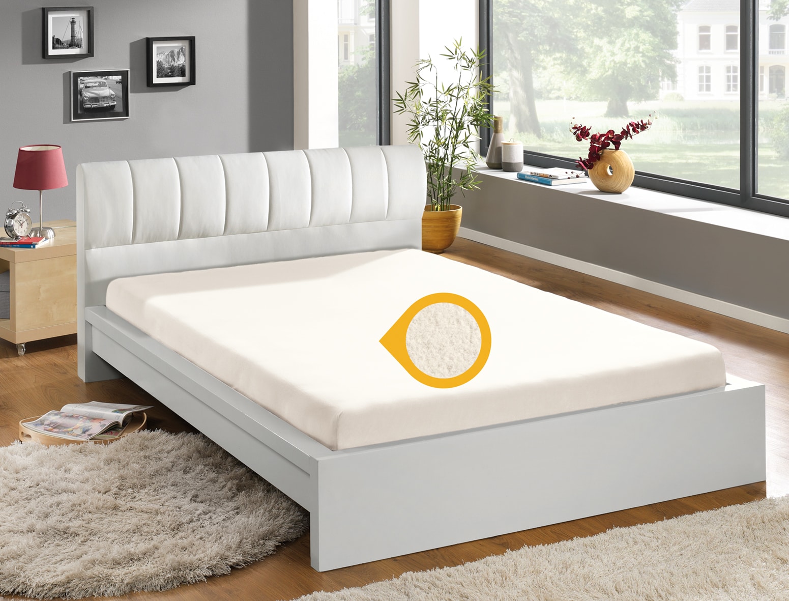 Dekor Spannbettlaken ca. 90x100 - beige - versch. Farben - Bild 1