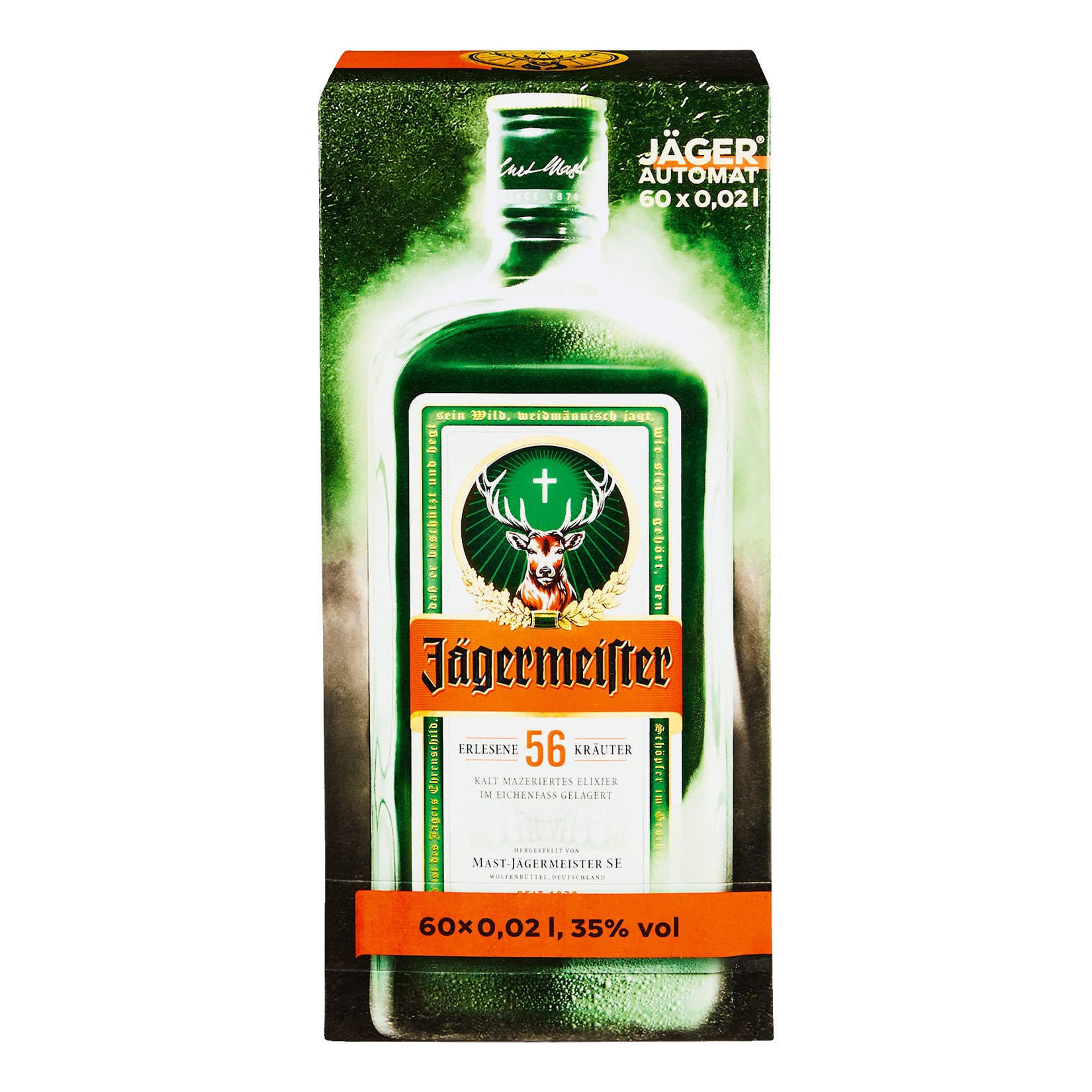 J&auml;germeister Minis Bigpack 35,0 % vol 20 ml, 60er Pack - Bild 1