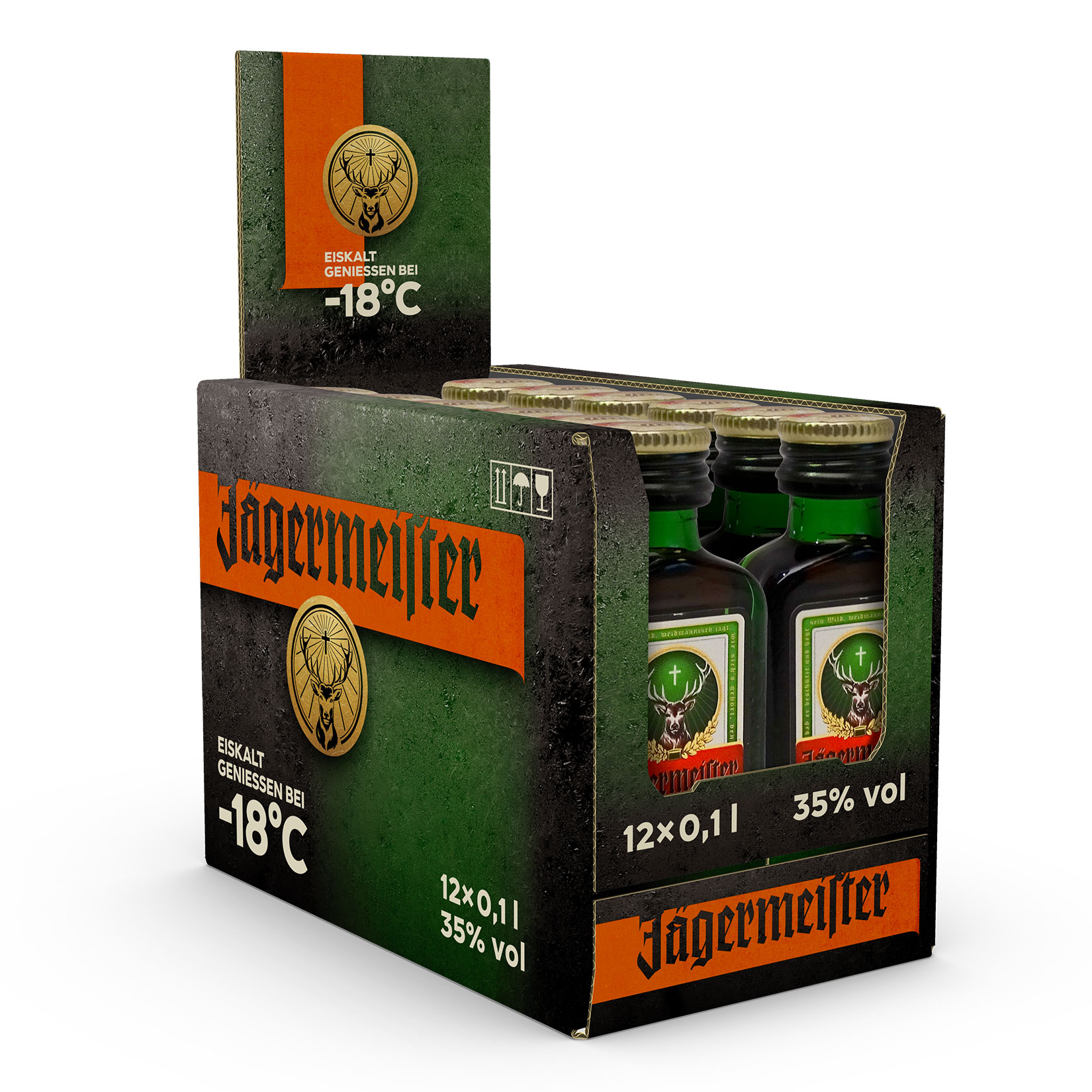J&auml;germeister 35,0 % vol 100 ml, 12er Pack - Bild 1
