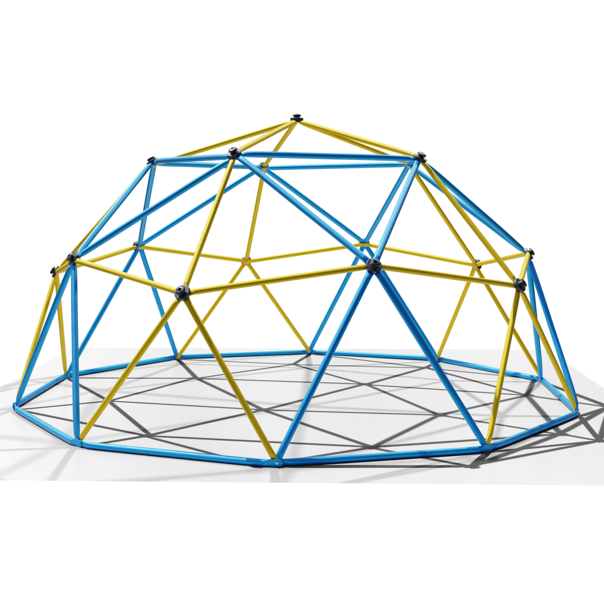 Kletterger&uuml;st 305x305x155cm DomeClimber Kinder Kletterkuppel Geodome 10FT - blau/gelb - Bild 1