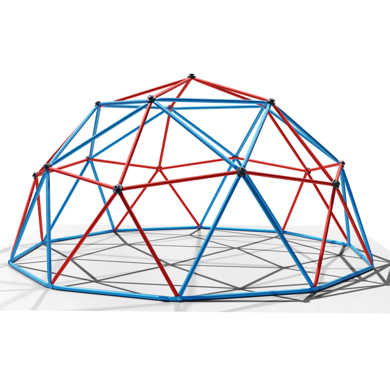 Klettergerüst 305x305x155cm DomeClimber Kinder Kletterkuppel Geodome 10FT - blau/rot