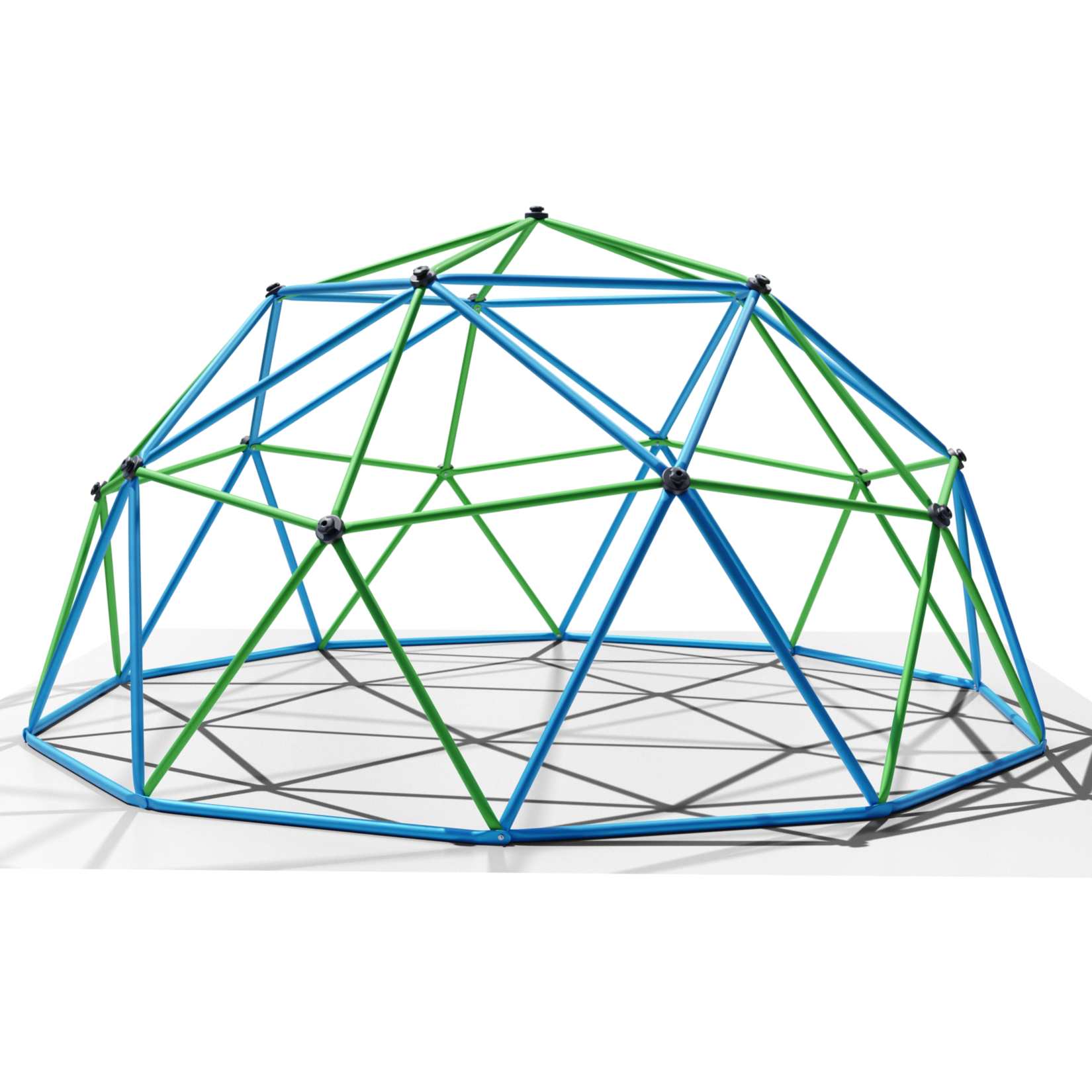 Klettergerüst 305x305x155cm DomeClimber Kinder Kletterkuppel Geodome 10FT - blau/grün